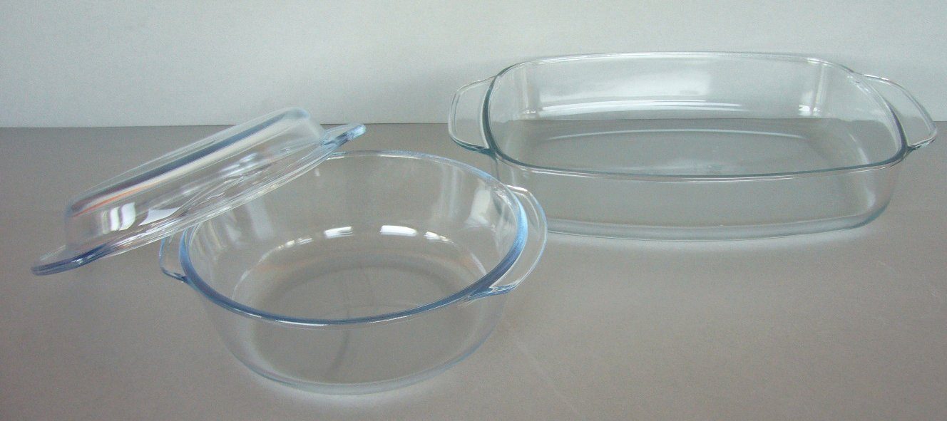 van Well Ovenschaal vuurvast glas, 1,7 en 2,3 liter (3 stuks)