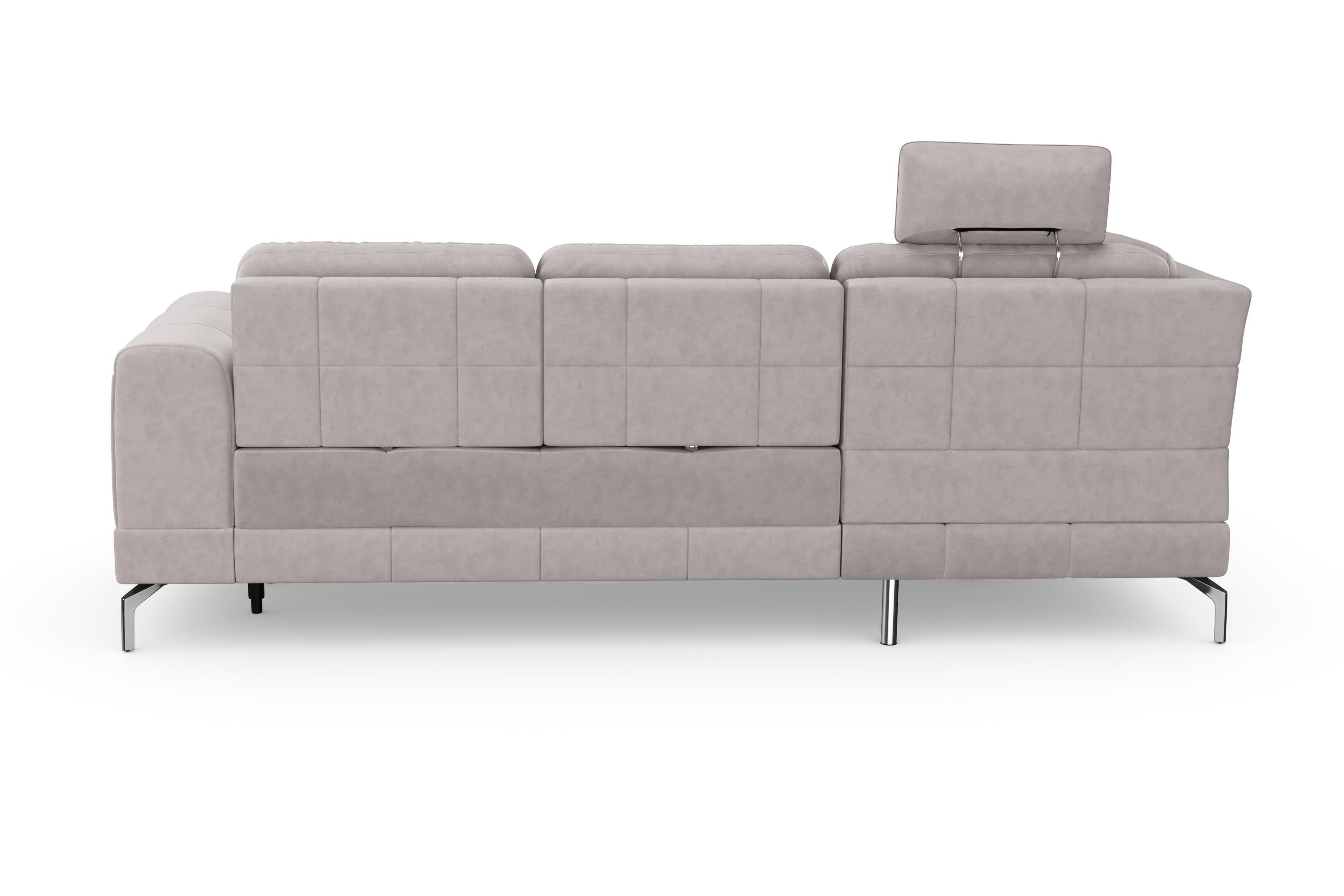 sit&more Hoekbank Bendigo L-vorm inclusief zitdiepteverstelling, bodemvrijheid 15 cm, in 2 pootkleuren