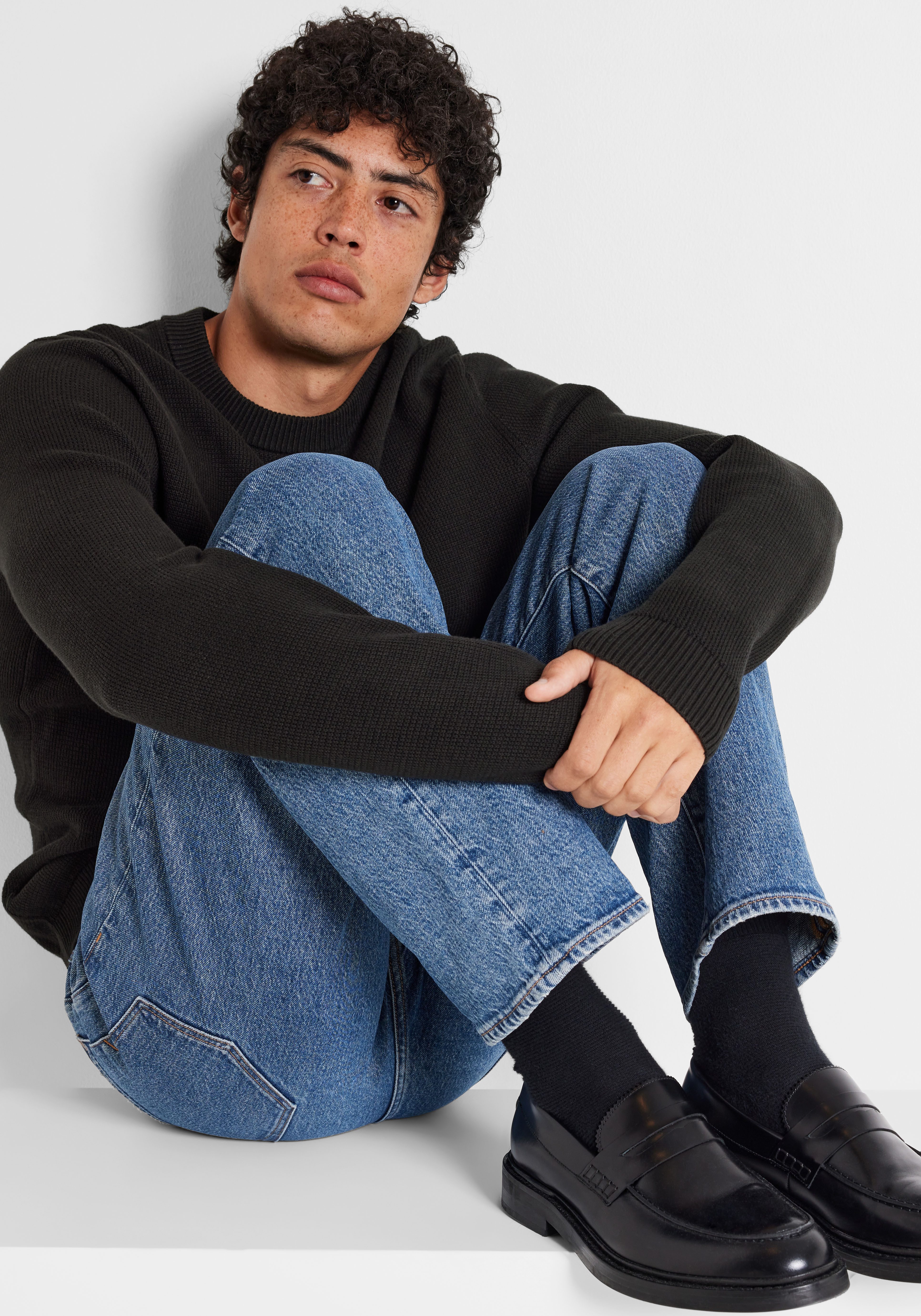 SELECTED HOMME Trui met ronde hals SLHDANE LS KNIT STRUCTURE CREW NECK NOOS