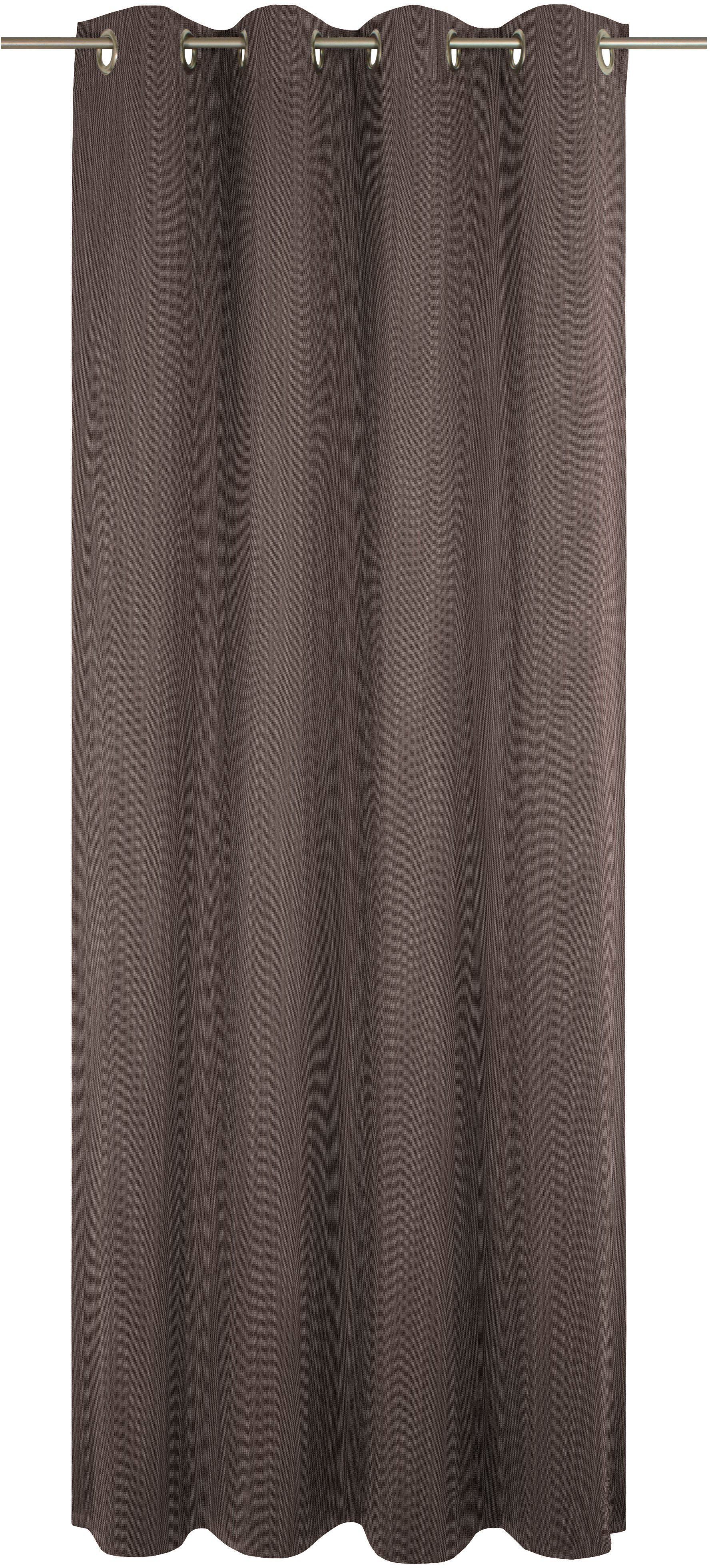 Wirth Gordijn Uni Collection (1 stuk) vitrage maat 142 cm x 185 cm bruin