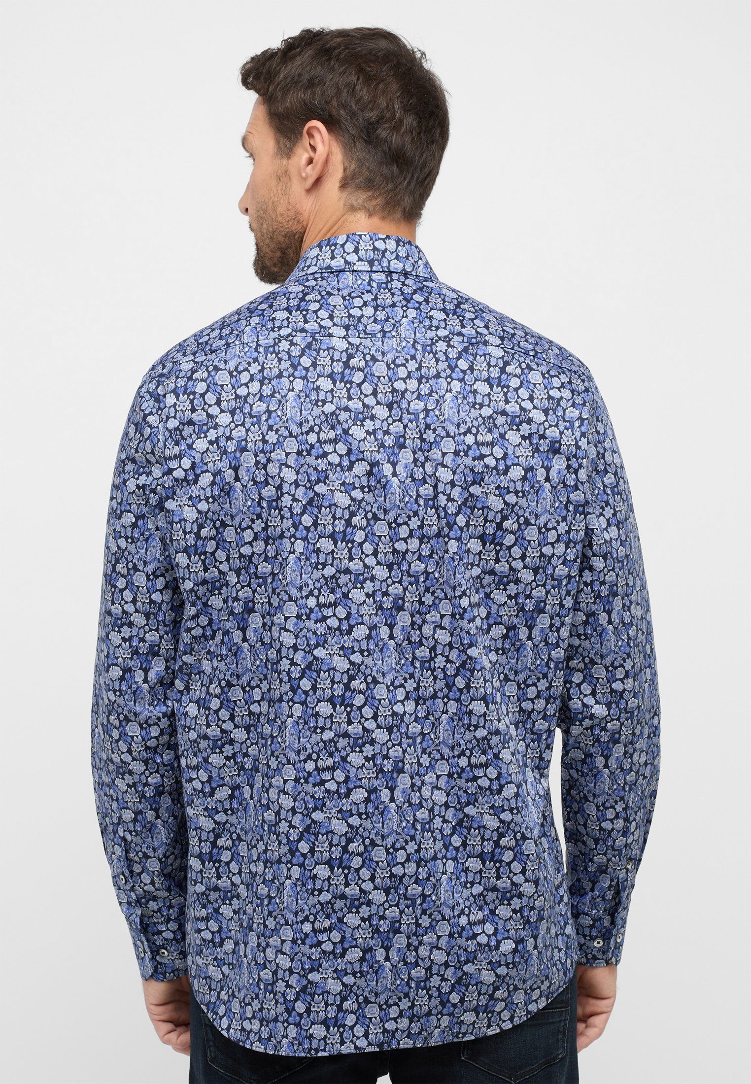 Eterna Overhemd met lange mouwen Comfort fit NON IRON (strijkvrij)