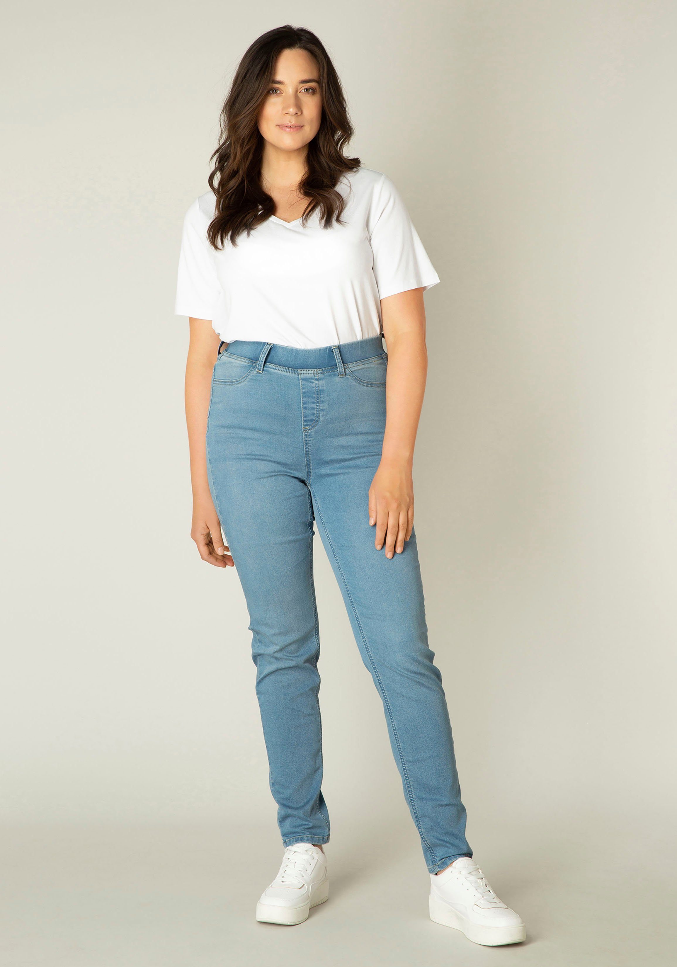 Base Level Curvy Jeggings TESSA met gesuggereerde insteekzakken en stretchpercentage