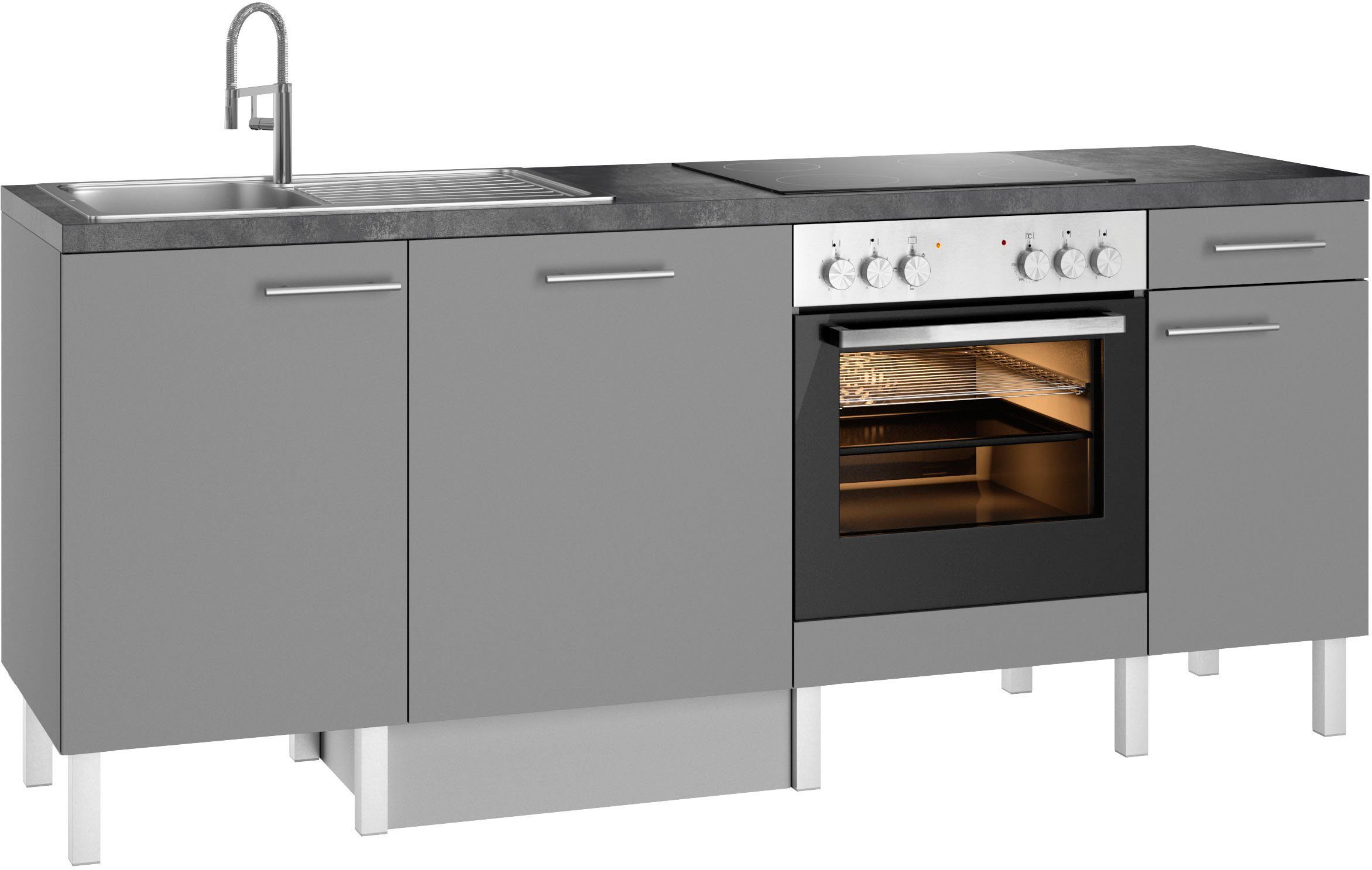 OPTIFIT Keuken Lilly Breedte 210, optioneel met elektrische apparaten