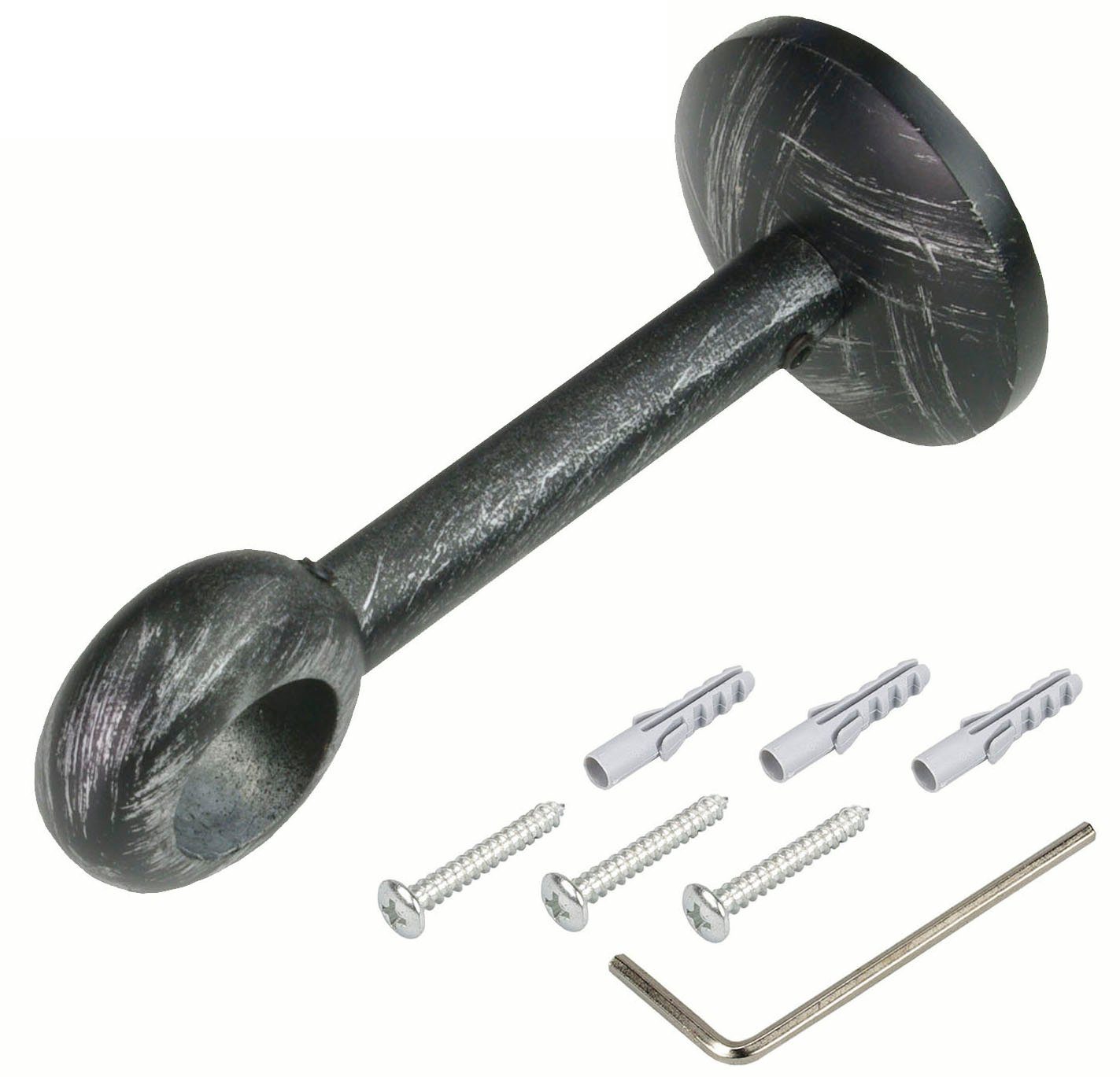 Liedeco Gordijnroedehouder Steun, wandhouder 1-sporig "Esperanca" voor 16 mm stangen (1 stuk)