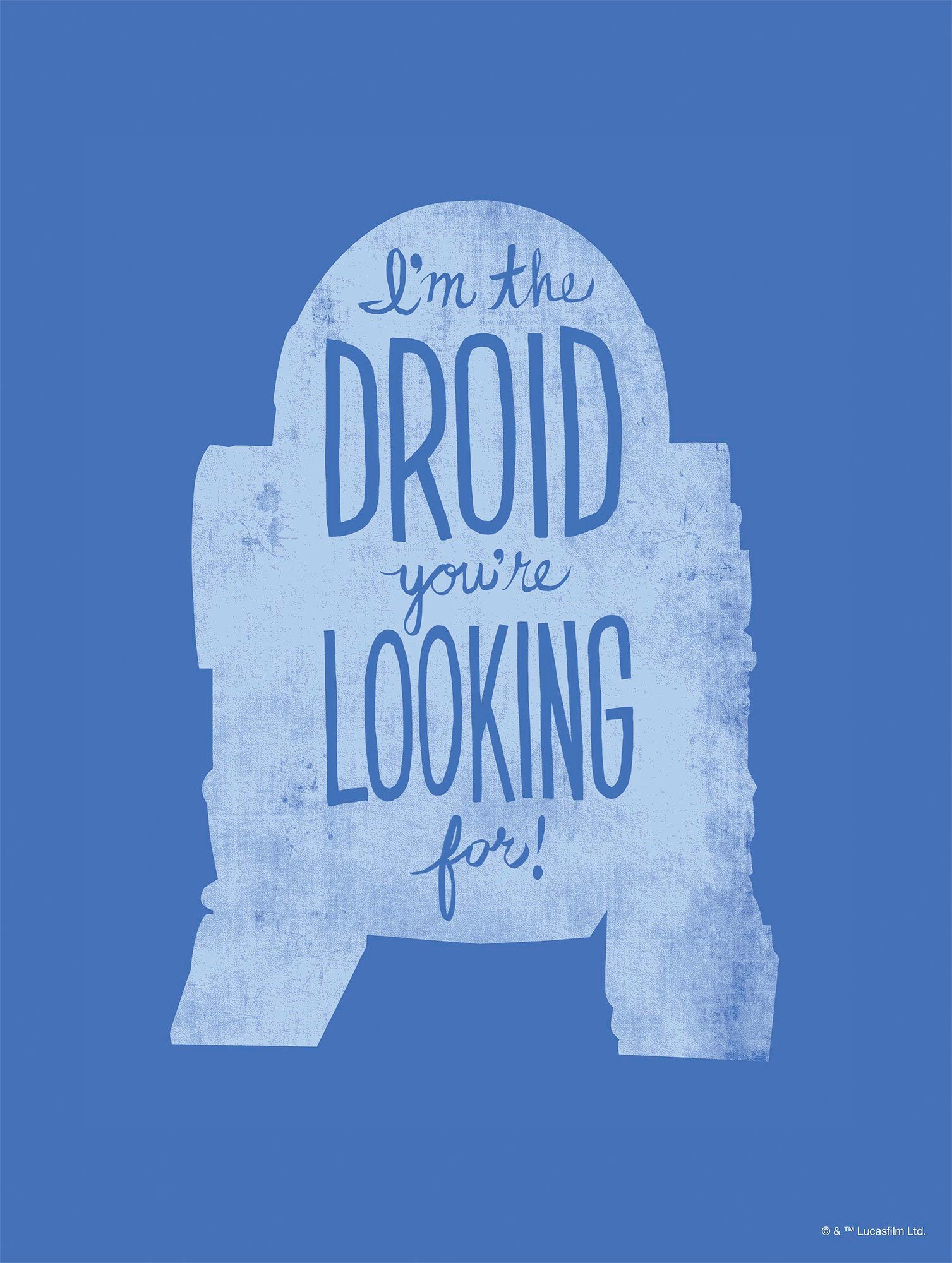 Komar Artprint Star Wars Silhouette Quotes R2D2