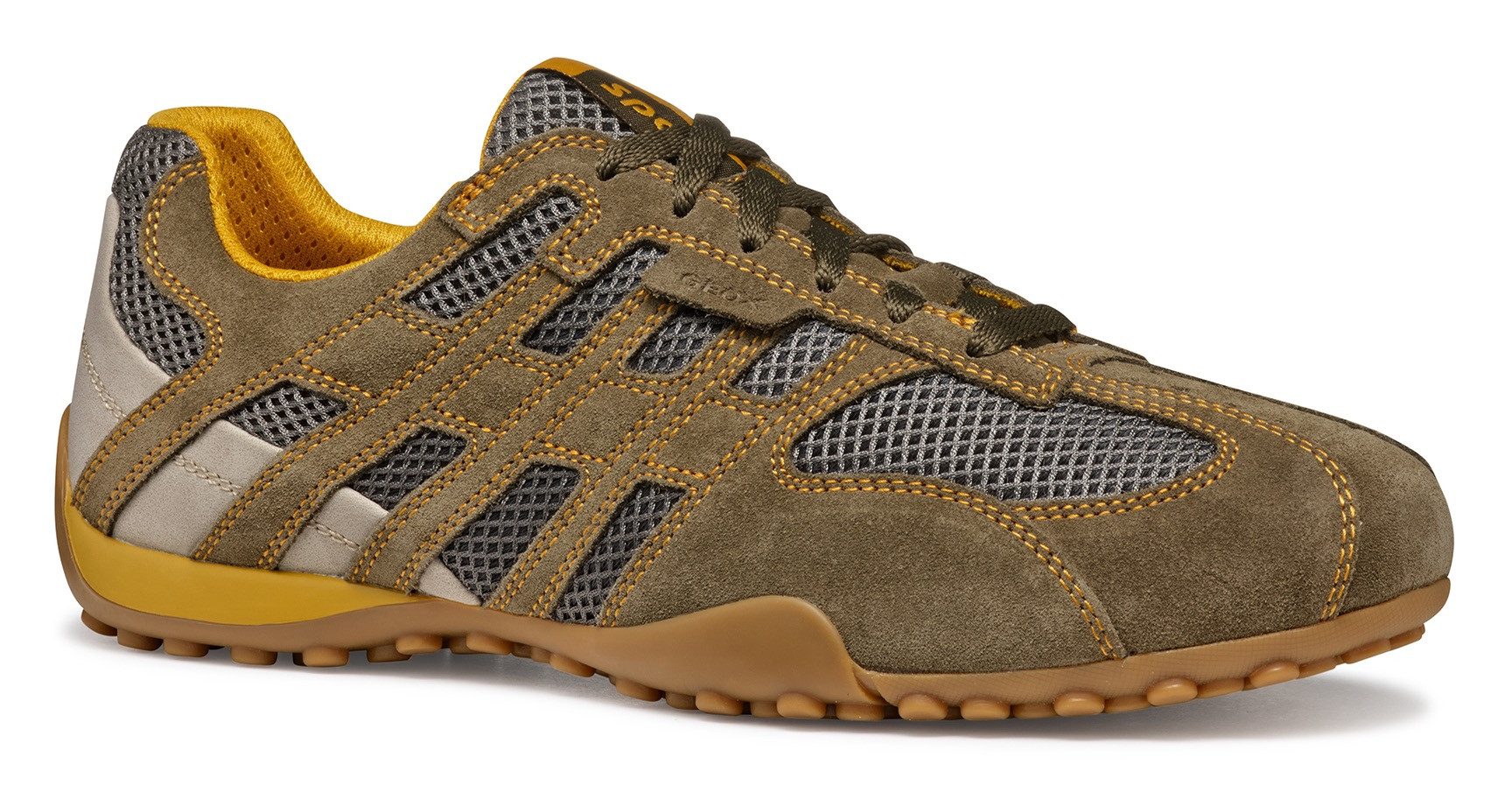 Geox Veterschoenen U SNAKE ORIGINAL , veterschoen, vrijetijdsschoen, trekking sneaker met leren binnenzool