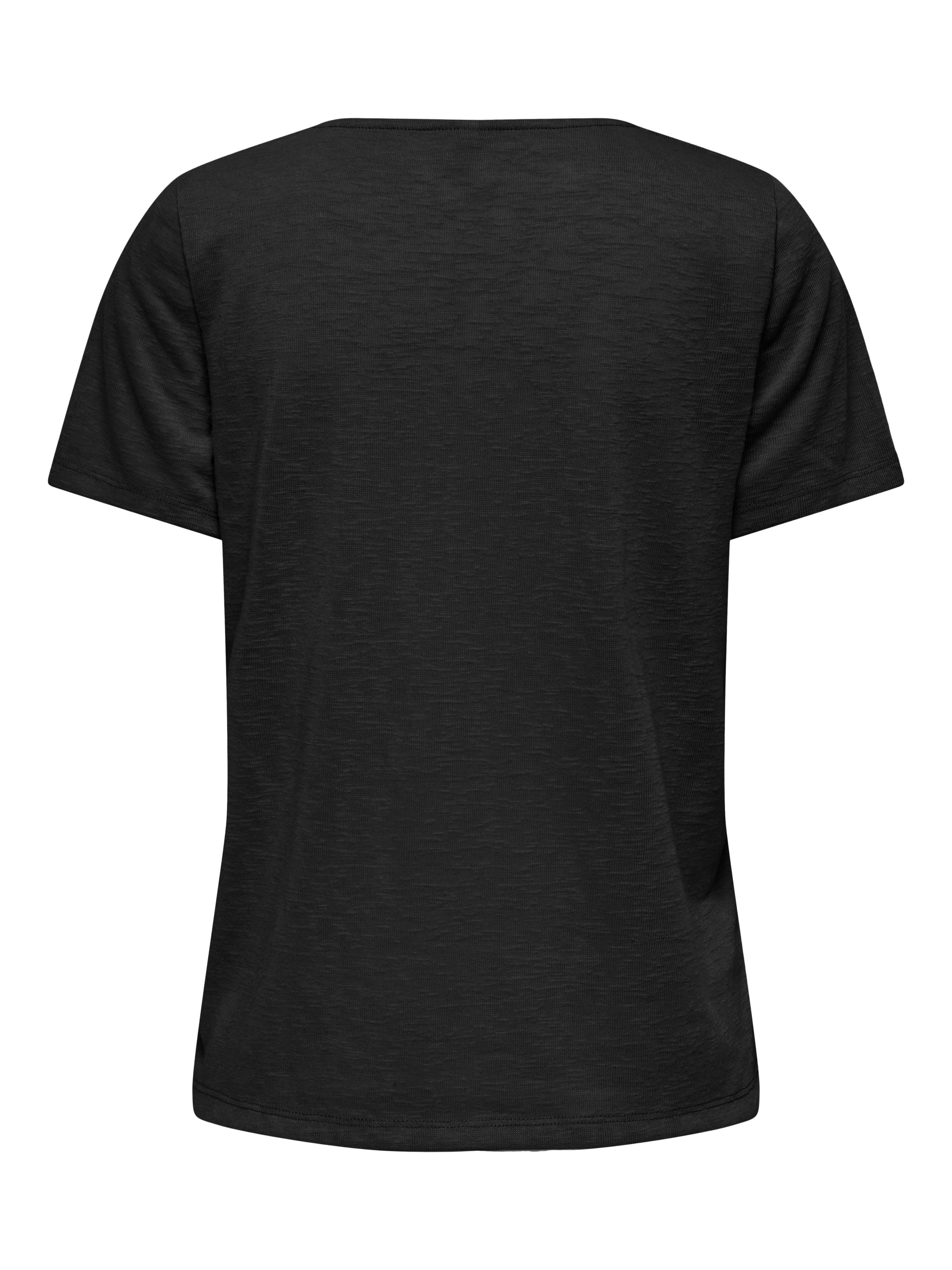 Only Shirt met V-hals ONLZOLA LIFE S/S V-NECK LACE TOP JRS