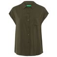 united colors of benetton blouse met korte mouwen met borstzakje groen