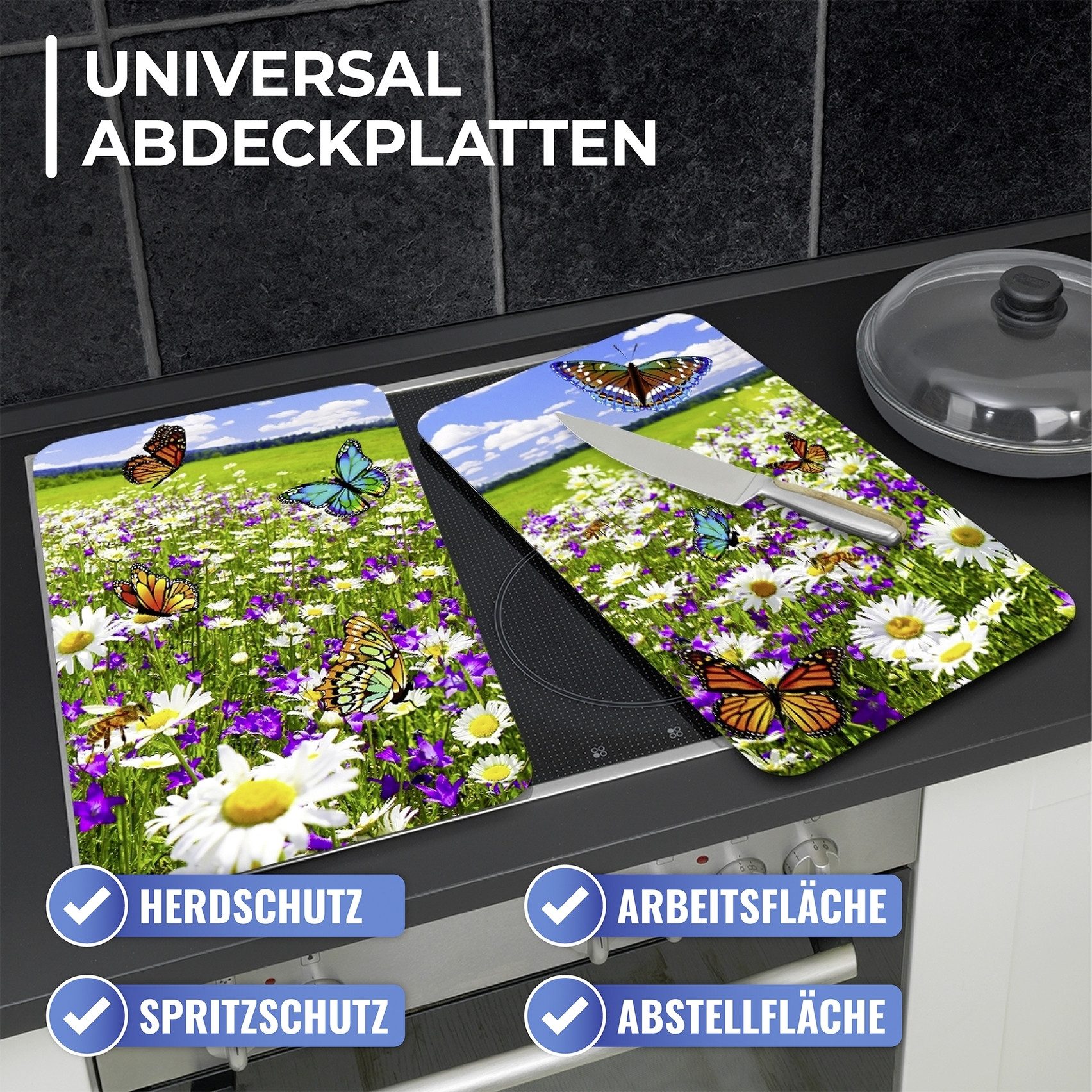 Maximex Kookplaatdeksel Universeel Model Zomerweide (set, 2-delig)