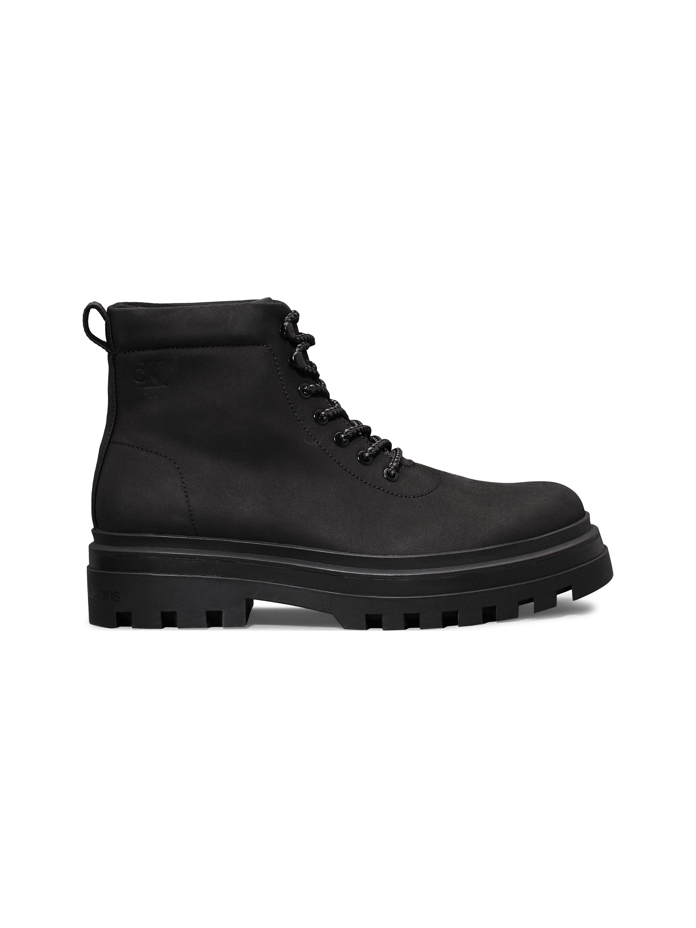 Calvin Klein Veterschoenen LUGGED BOOT LACEUP REBELLIOUS , veterschoenen, plateaulaarzen, profielzool, met aantrekband