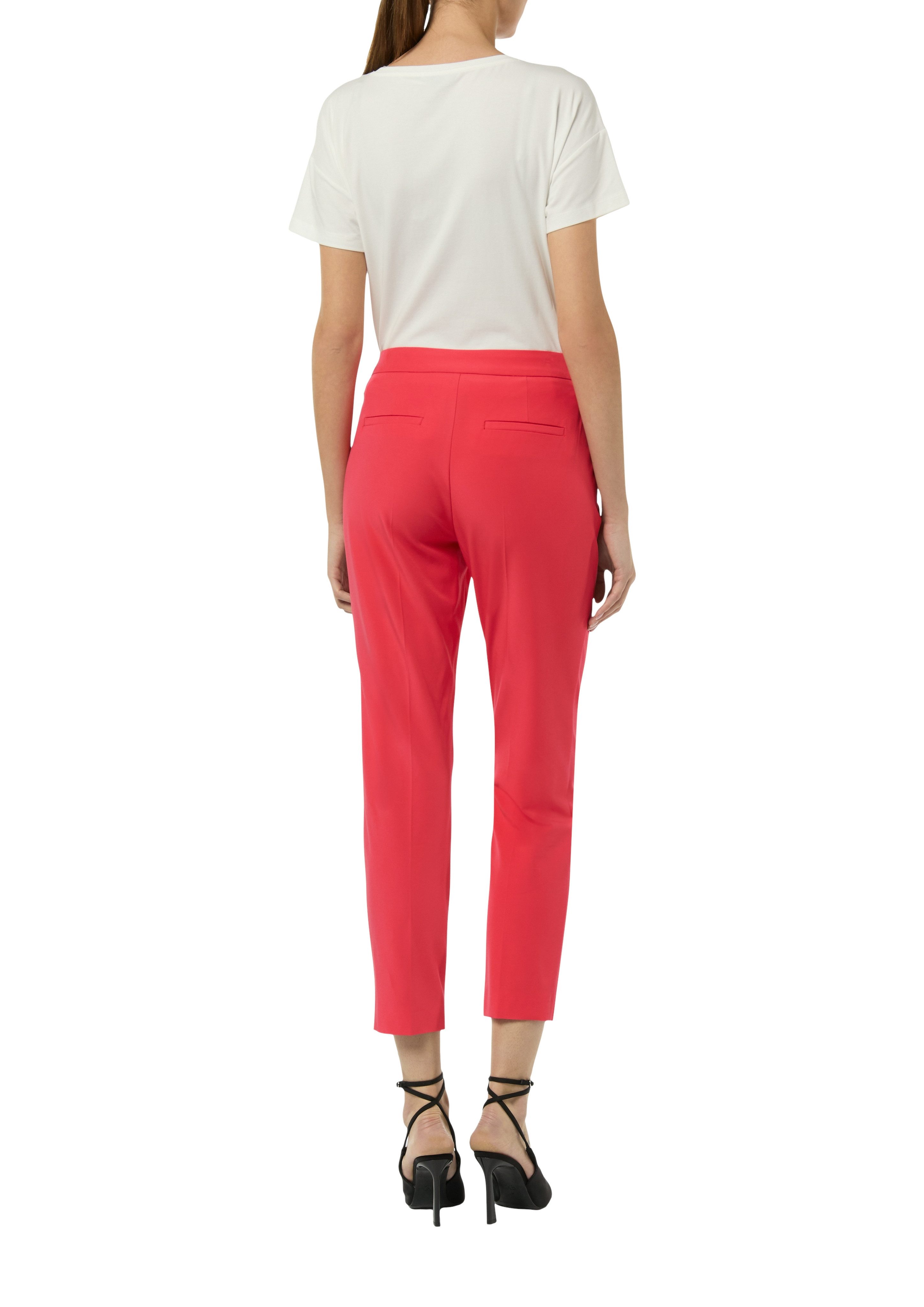 Comma Pantalon met plooi van viscose