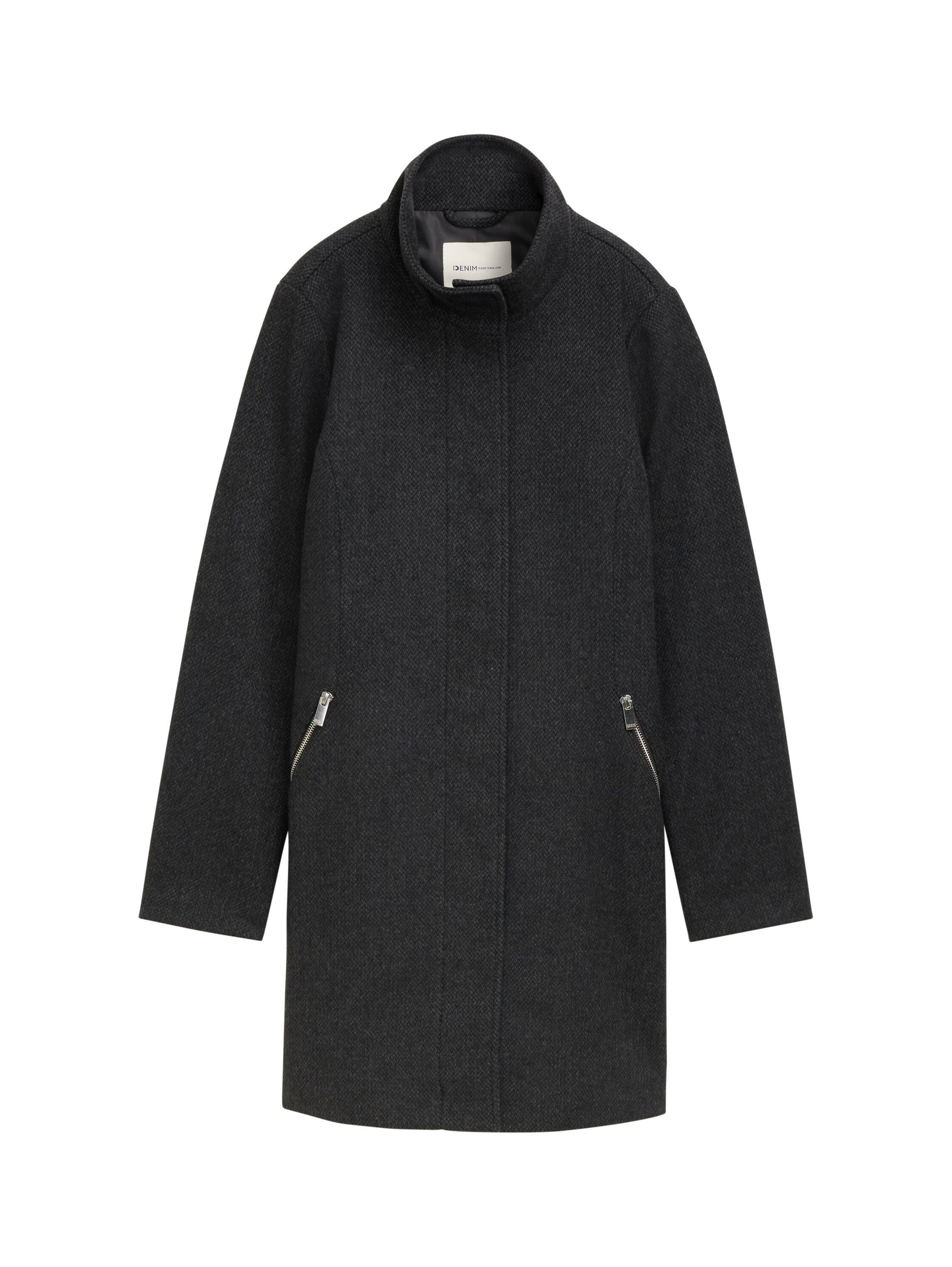 Tom Tailor Denim Korte jas met visgraatpatroon
