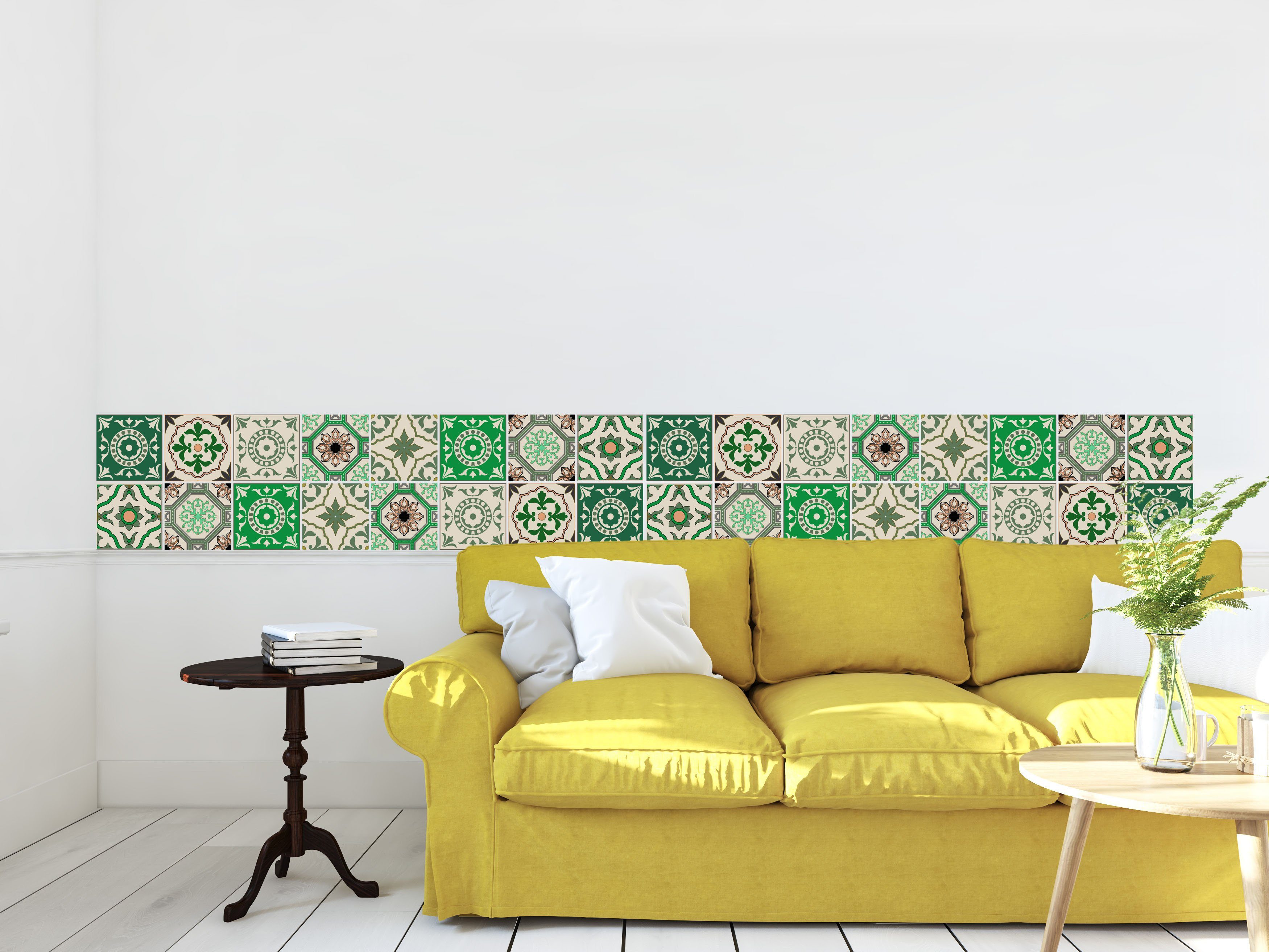 Home affaire Tegelsticker Ornamenten Stickertegels, zelfklevend, stickers, 12-delige set (12 stuks)
