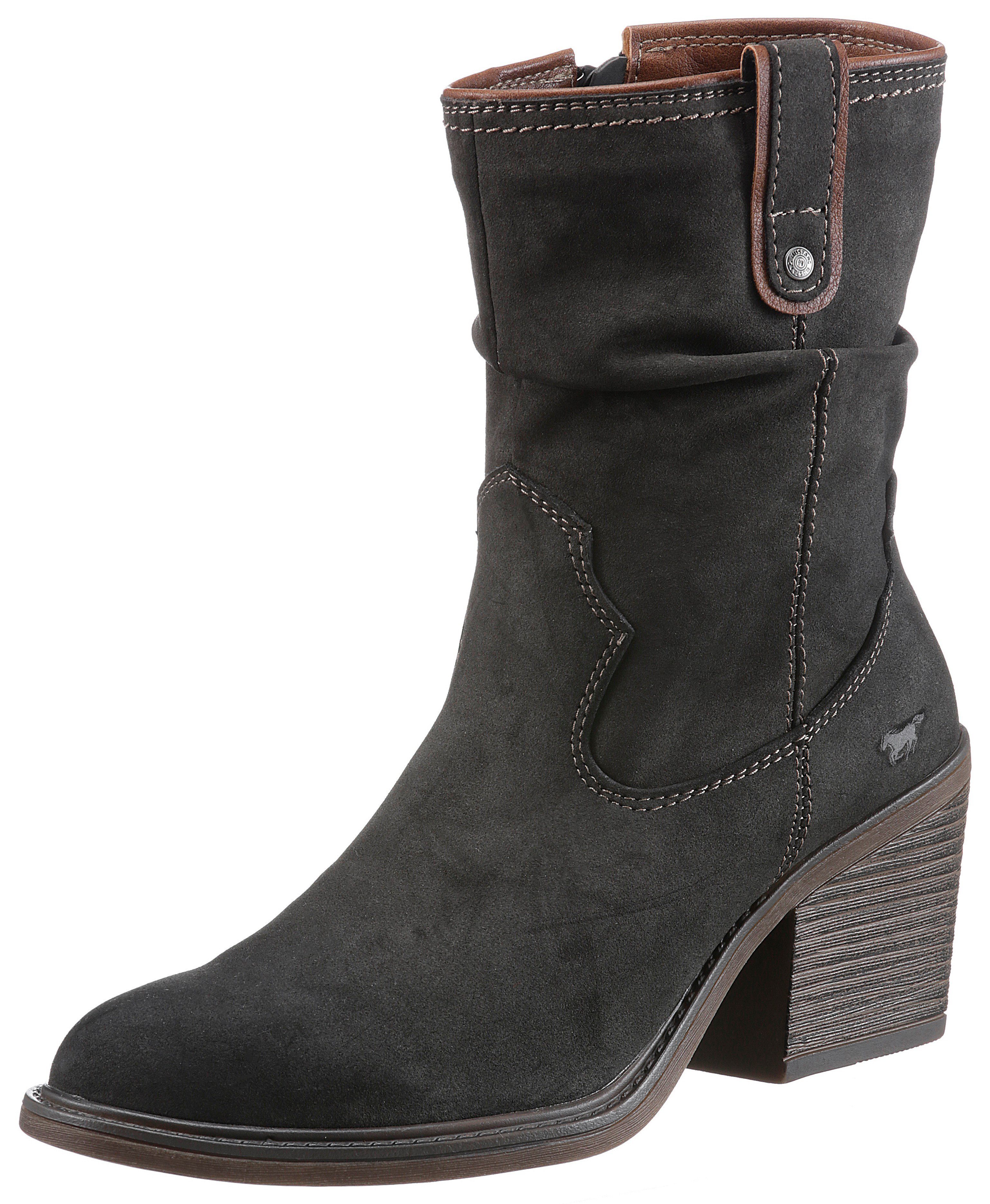 Mustang Shoes Cowboylaarzen met aangerimpelde slouchy-schacht