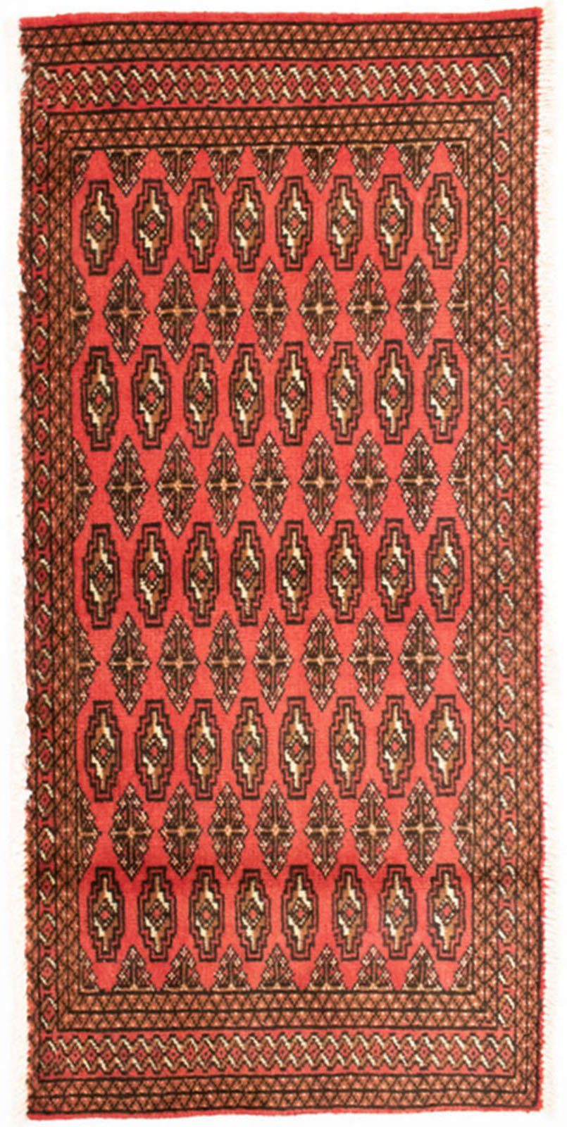 morgenland Wollen kleed Turkaman vloerkleed met de hand geknoopt rood