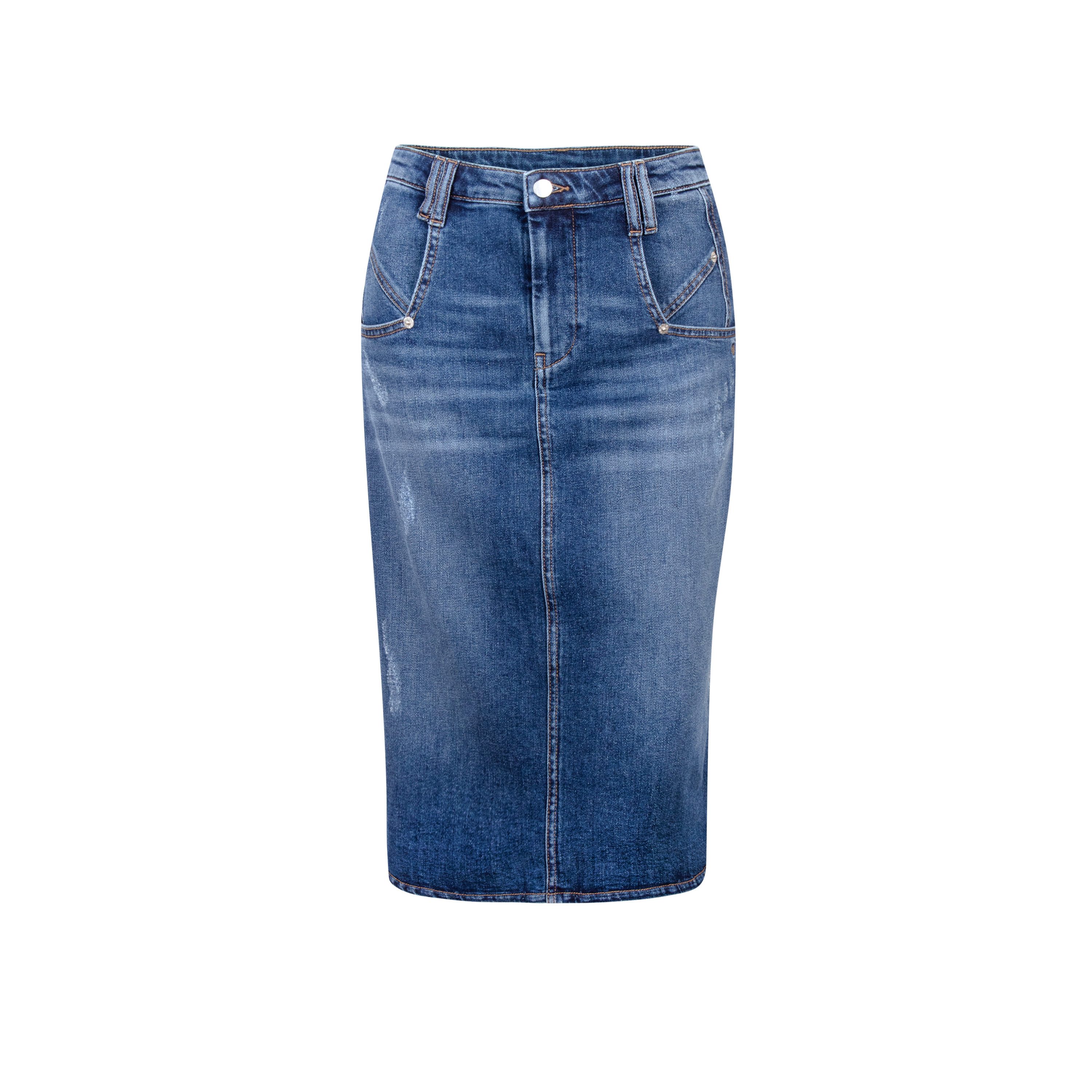 Lieblingsstück Jeans rok FanciL met decoratieve stiksels