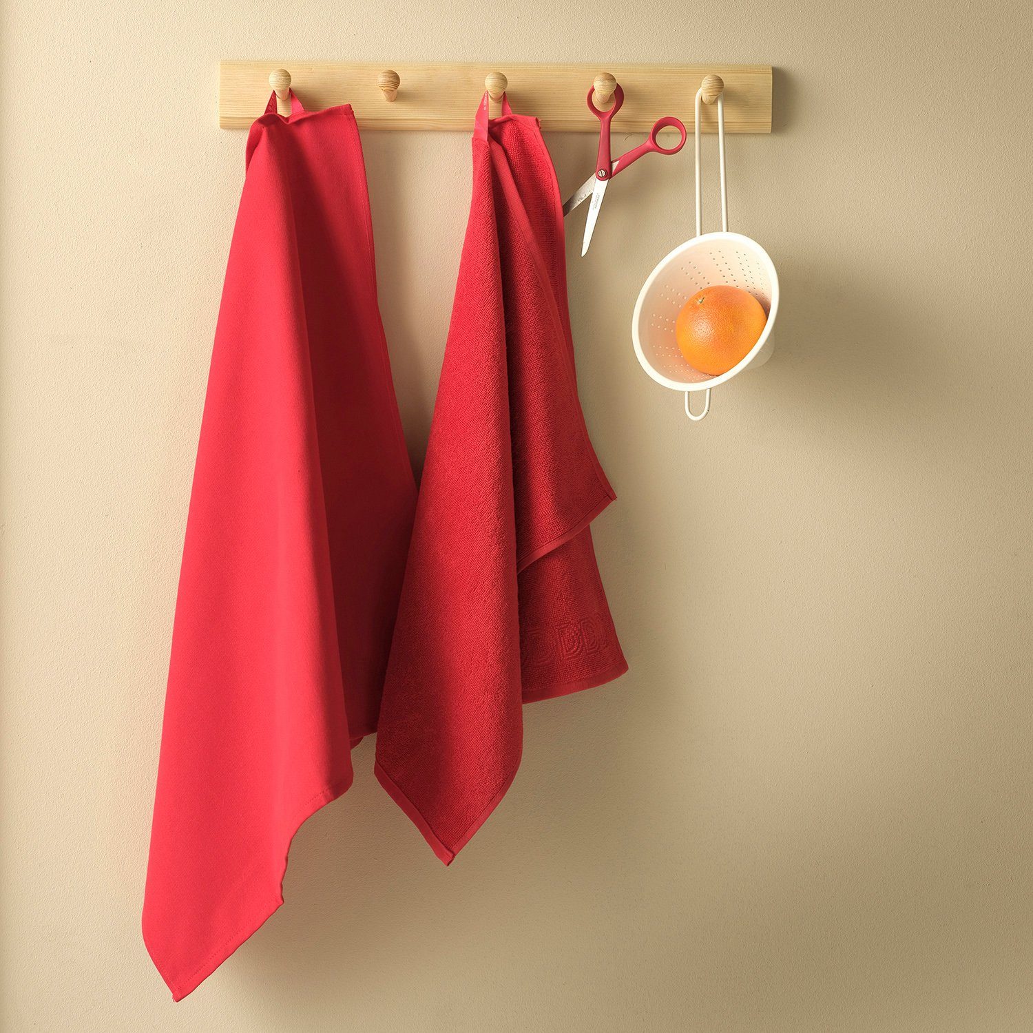 DDDDD Theedoek Keukenhanddoek logo, van 100% katoen, 50x55 cm Keukenhanddoek van zachte frotté, zeer absorberend en duurzaam (set, 6-delig)