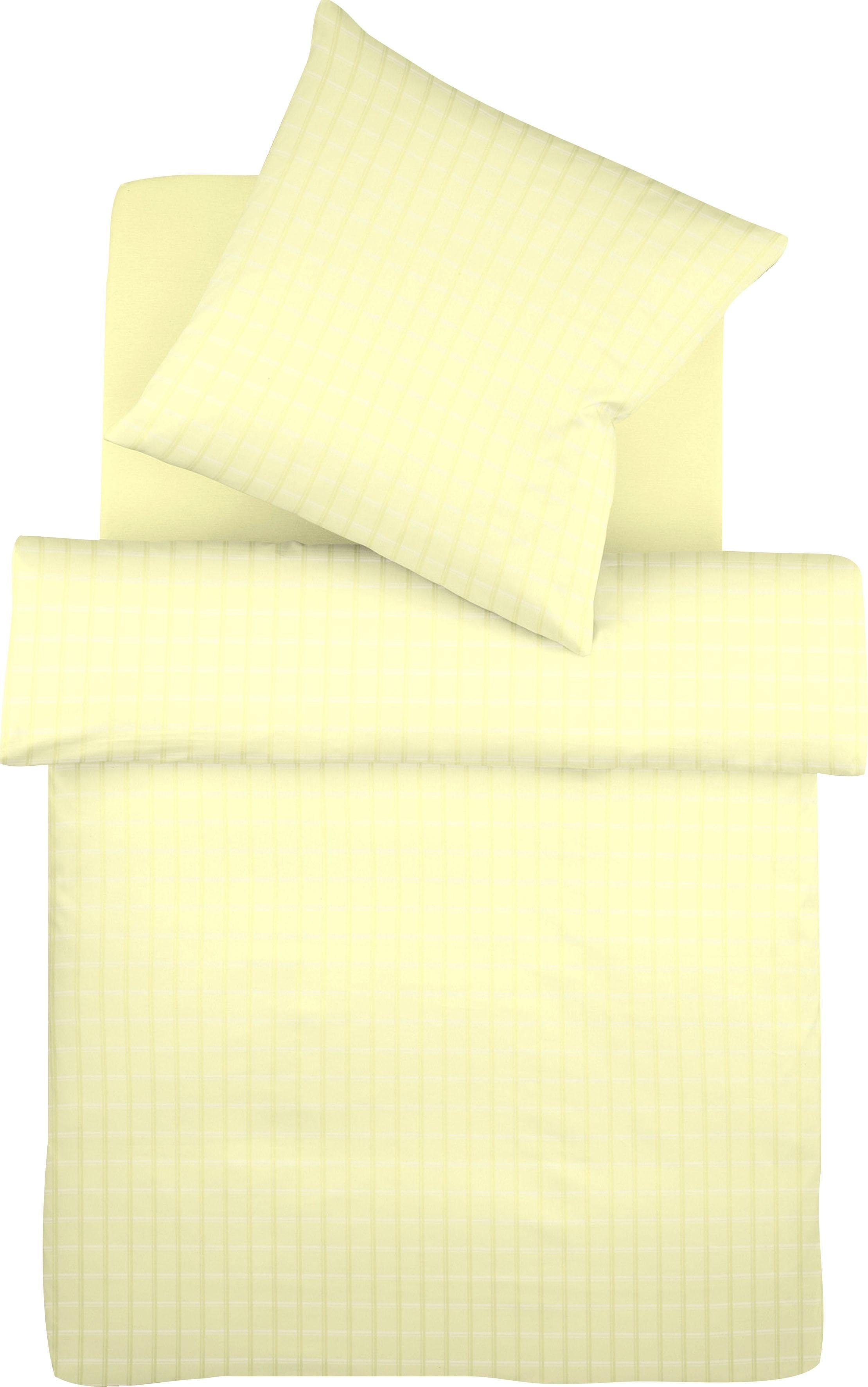fleuresse Overtrekset HEIDELBERG in geruite look dekbedovertrekken maat 1x 155x200 cm beige
