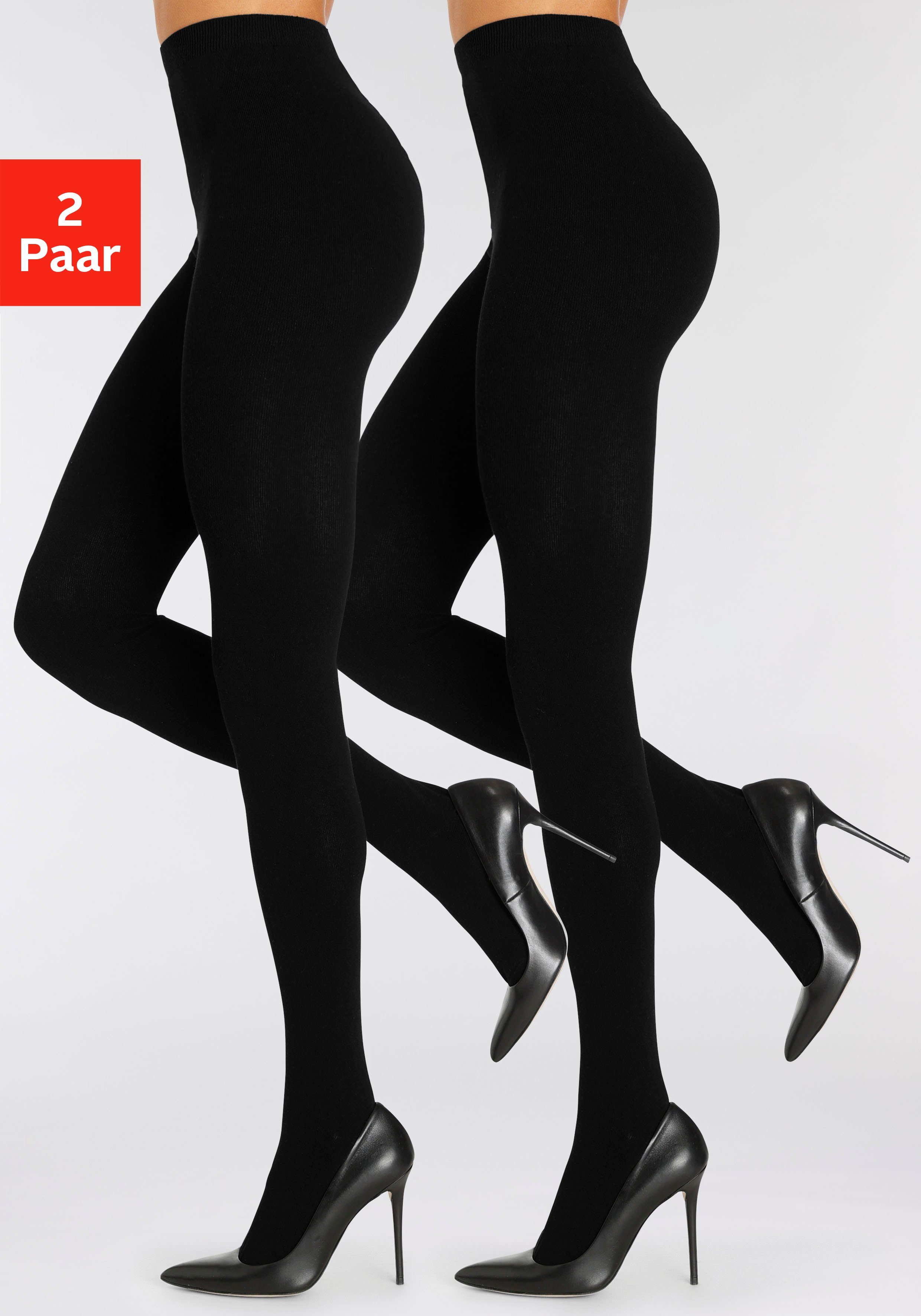 Lascana Maillot in een aangename katoenmix (2 stuks)