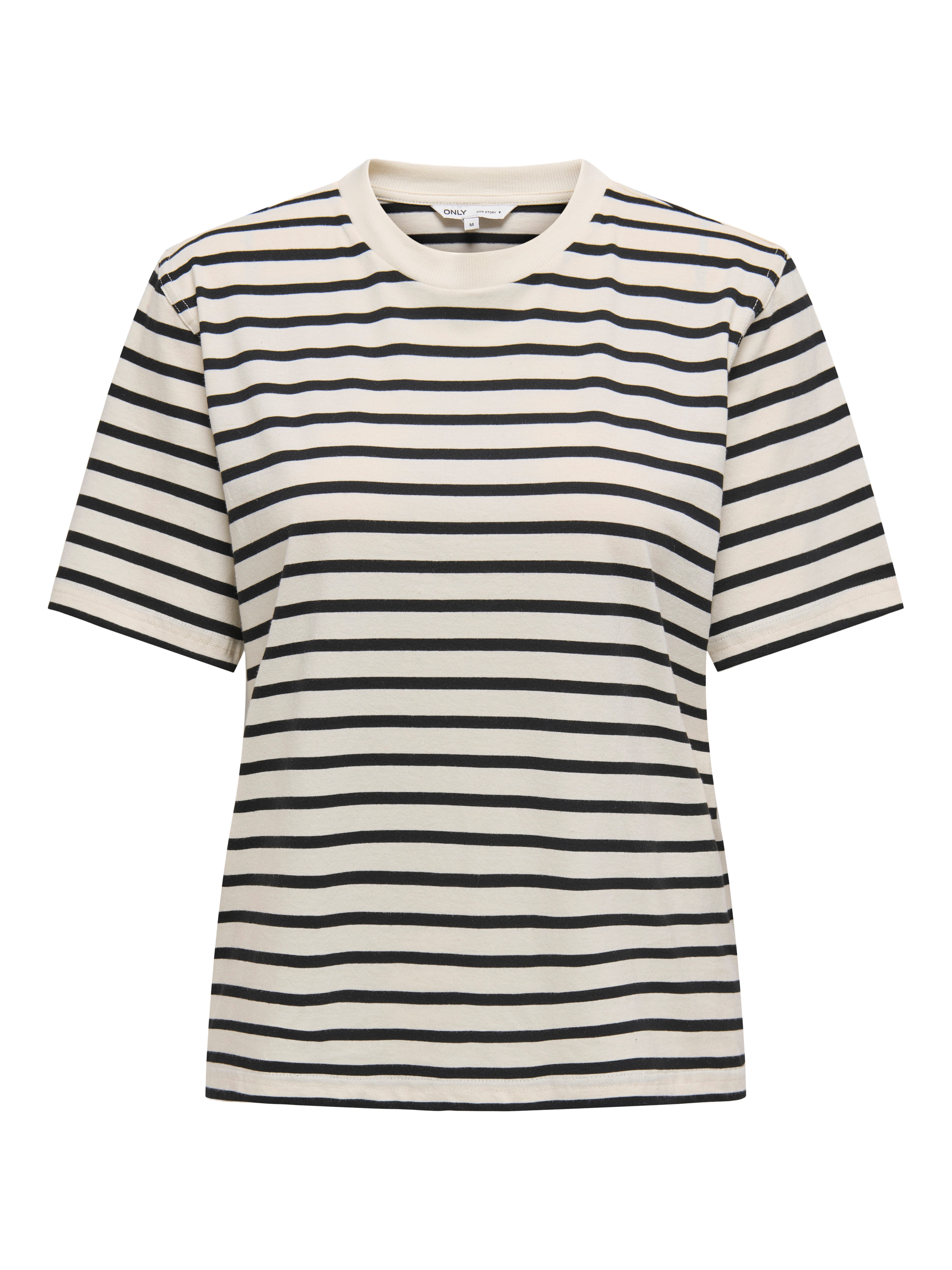 Only Shirt met korte mouwen ONLLIVINA S/S STRIPE TEE JRS NOOS
