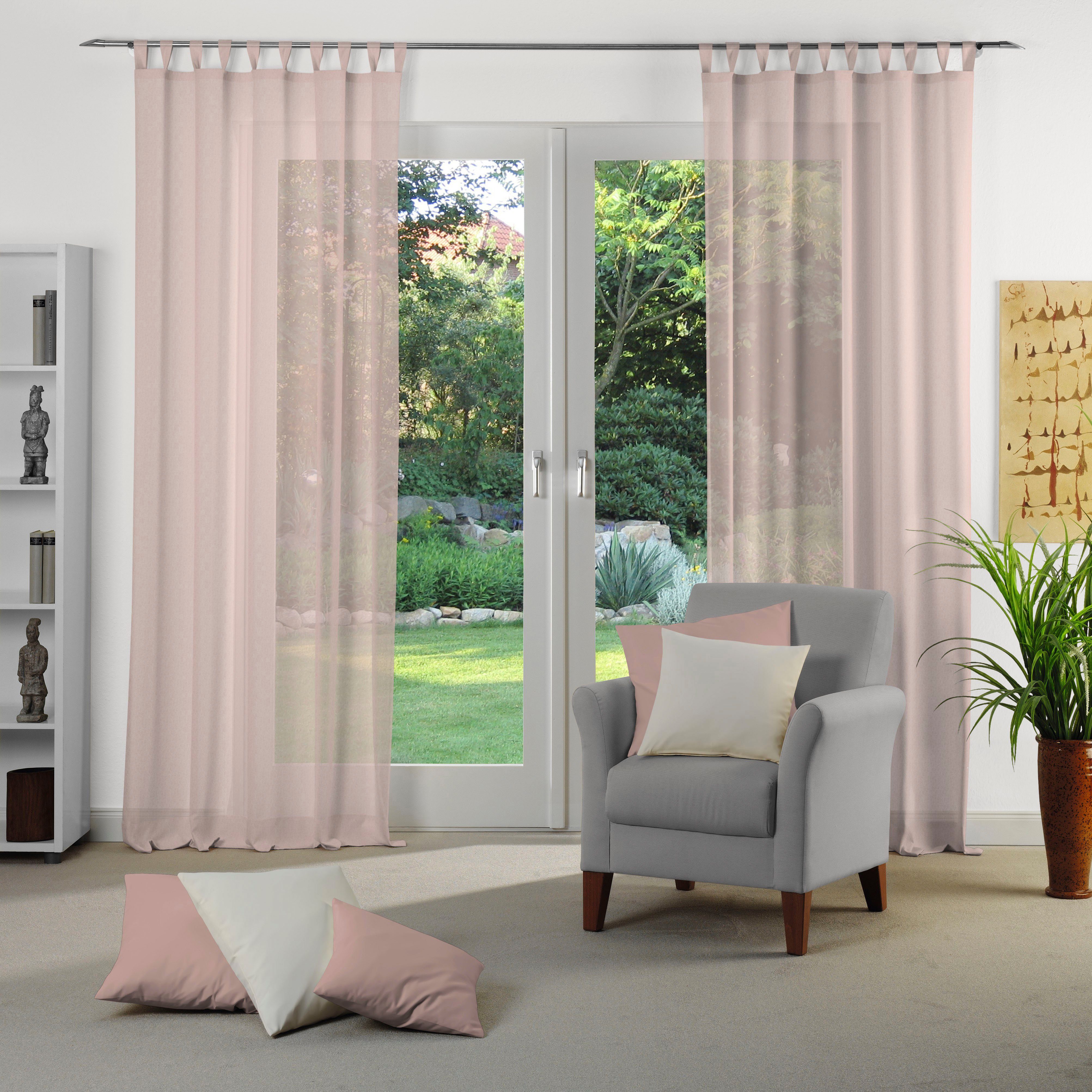 andas Gordijn Elby 1 transparant, basic, monochroom, tot 295 cm lengte (1 stuk)
