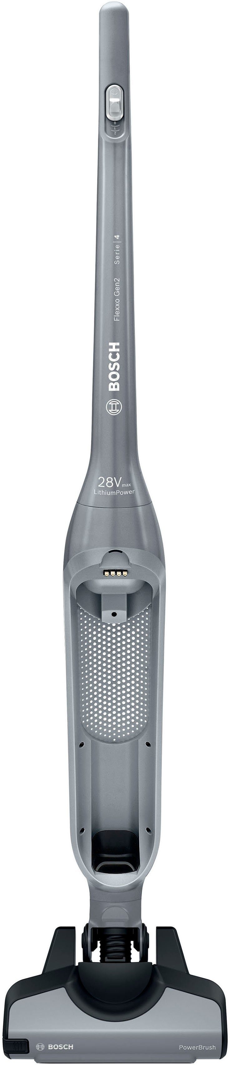BOSCH Accu-kruimeldief en -stofzuiger Flexxo Gen 2 serie 4 BBH3K2801 28 v, elektrisch mondstuk met led, geïntegreerde accessoires, zilver