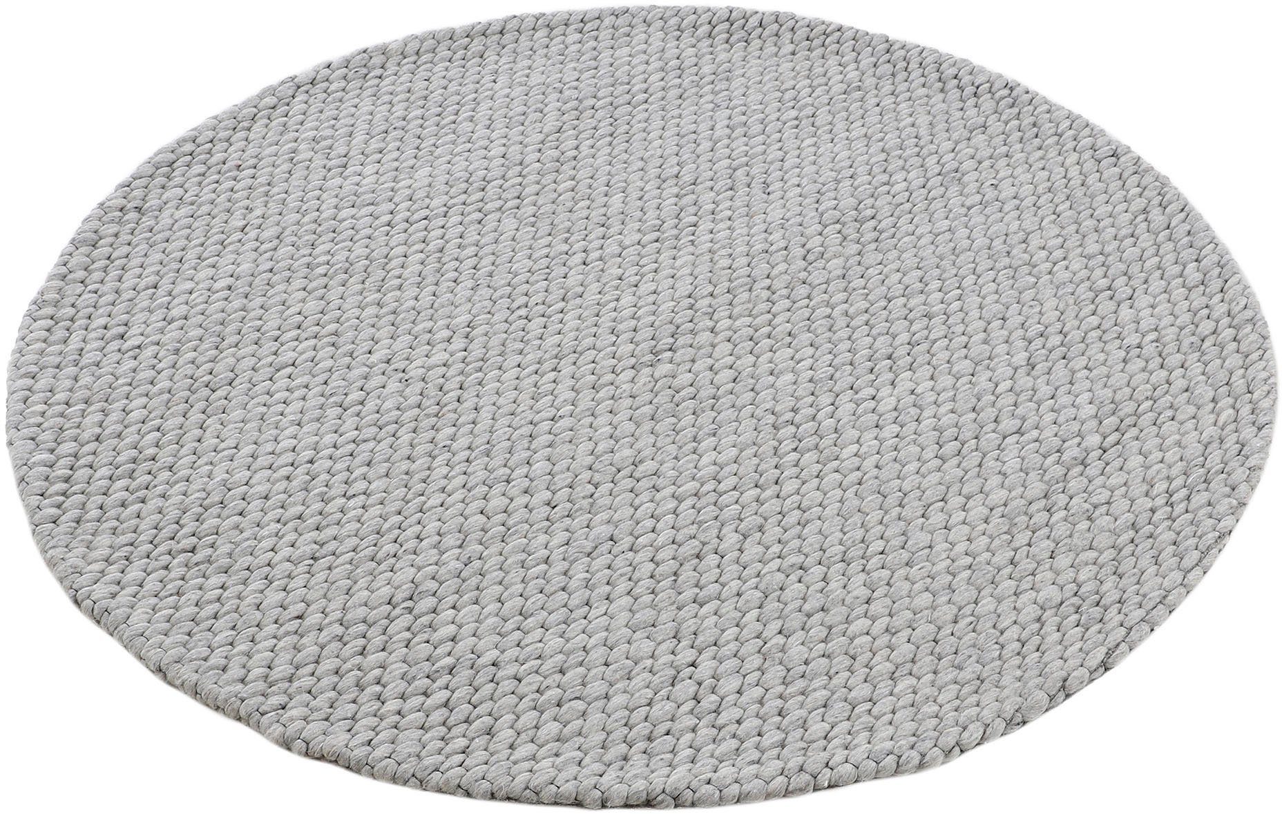 carpetfine Wollen kleed Sina grove structuur, tijdloos design, 100% wol, woonkamer