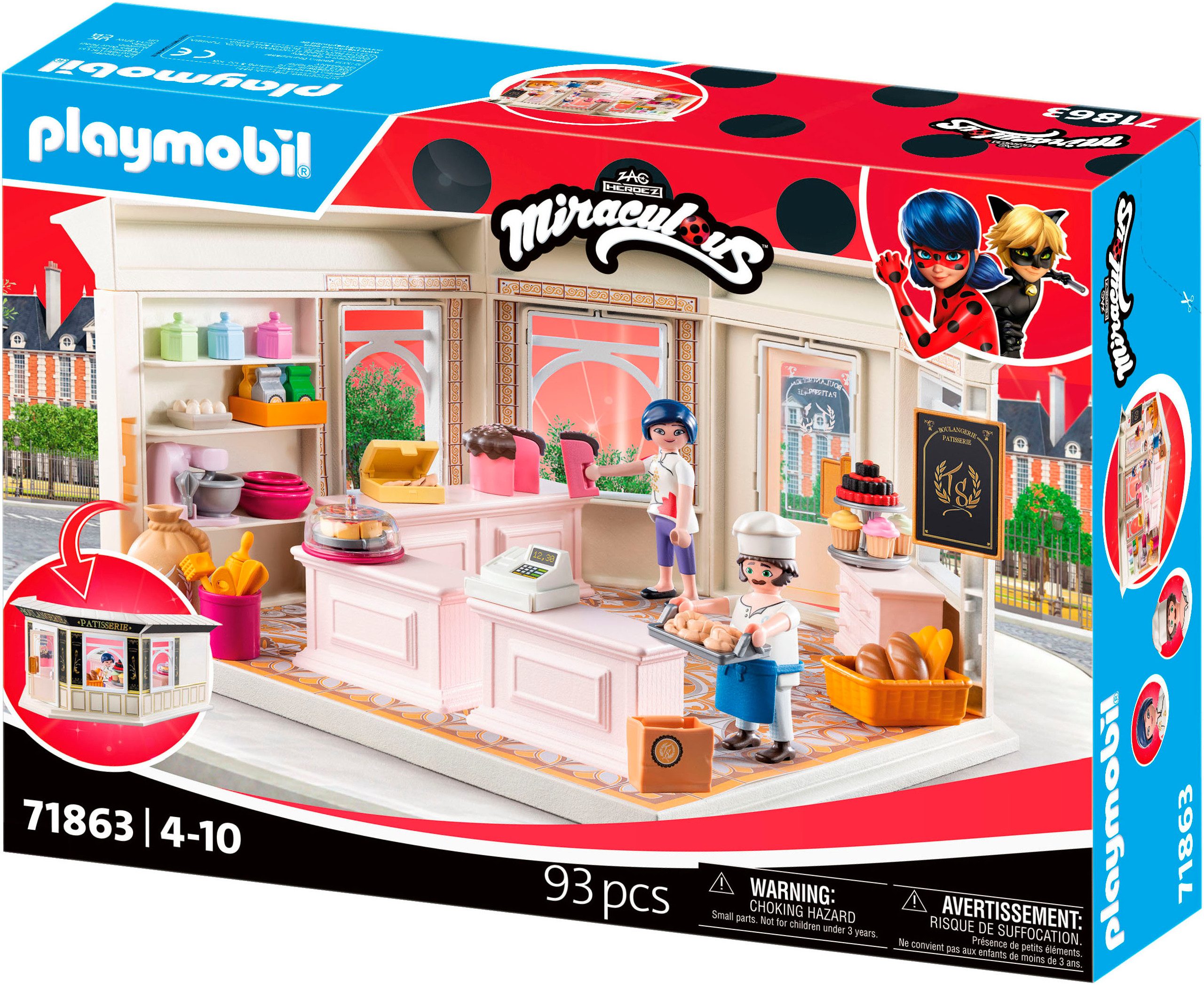 Playmobil® Constructie-speelset Miraculous: Franse Bakkerij (71863) (93-delig)