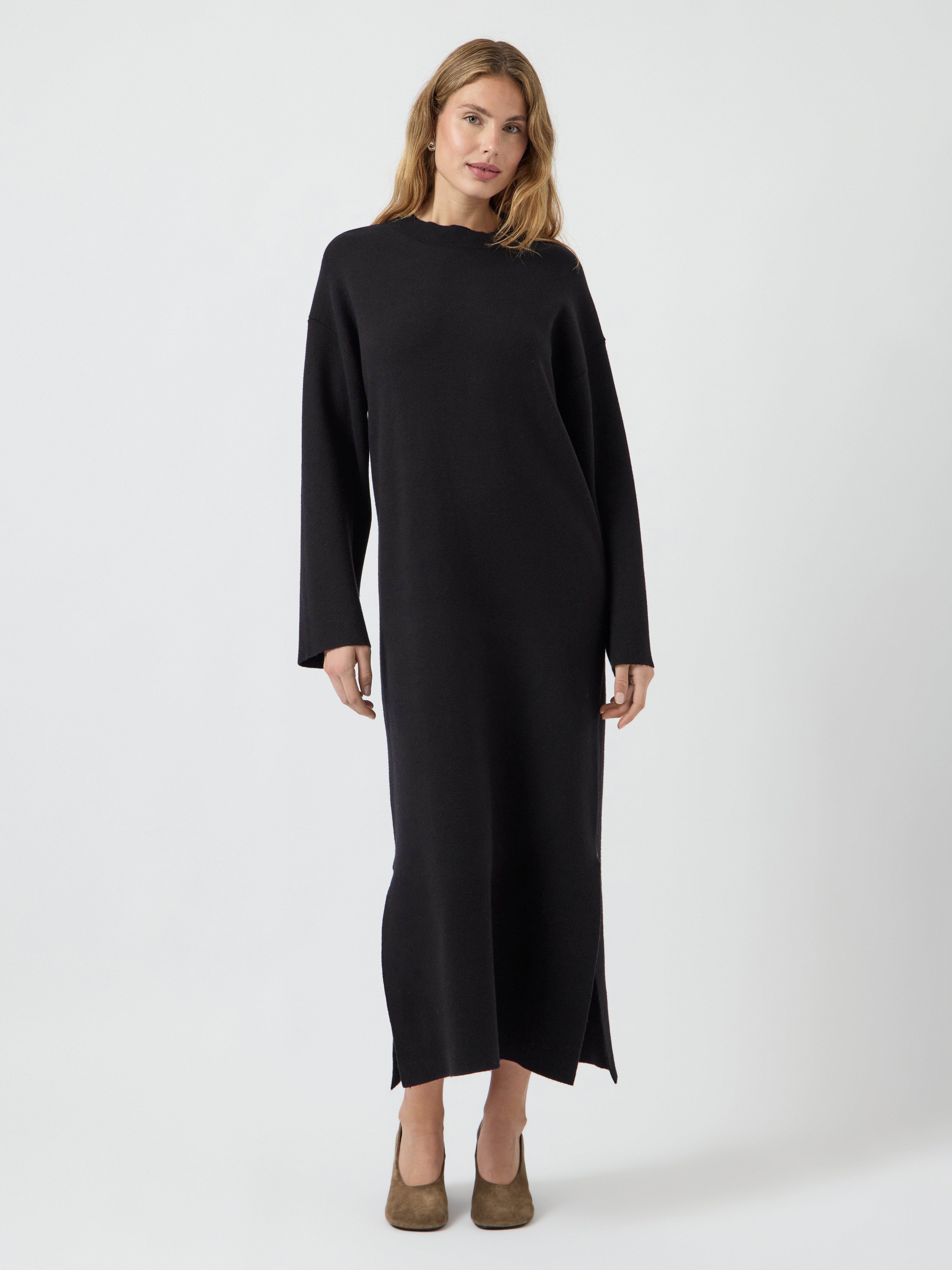 Y.A.S Gebreide jurk YASELMA LS LONG KNIT DRESS S. NOOS