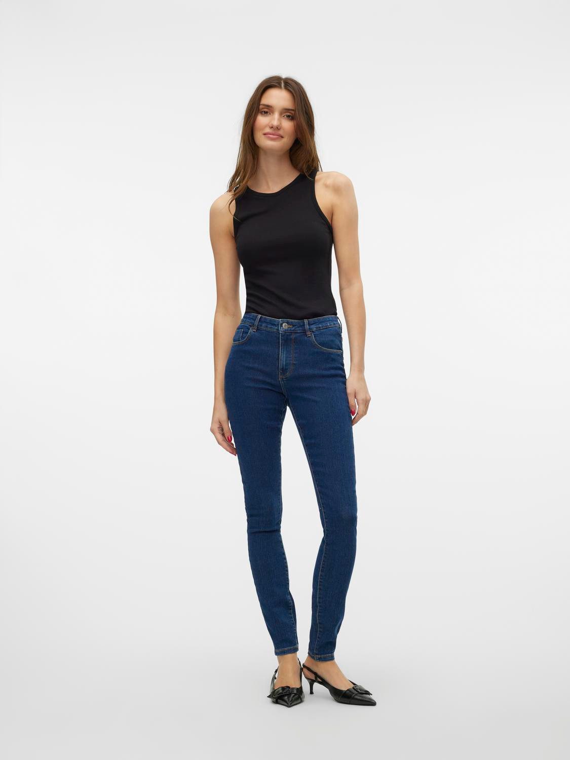Vero Moda Skinny fit jeans VMELLY MR SKINNY JEANS BLUE NOOS