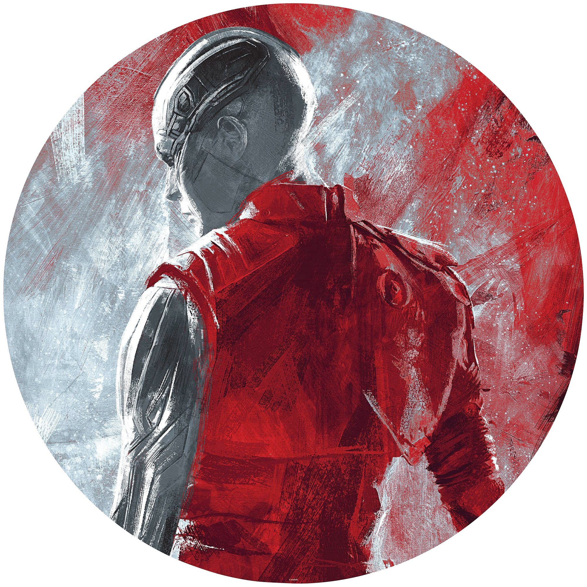Komar Fotobehang Zelfklevend vlies - Avengers Painting Nebula - Afmeting 125 x 125 cm fotobehang multicolor
