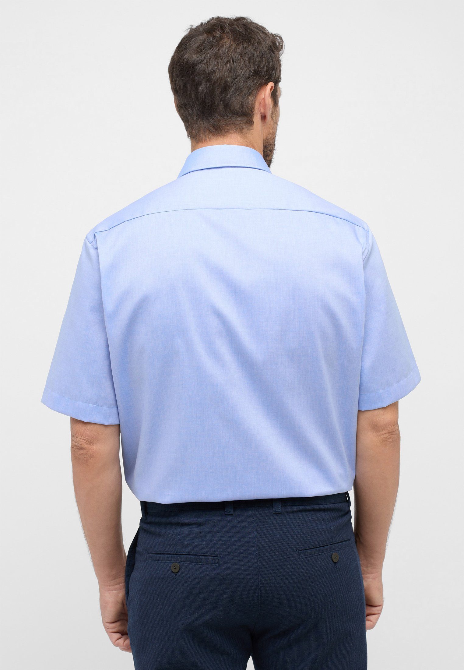 Eterna Overhemd met korte mouwen Comfort fit NON IRON (strijkvrij)