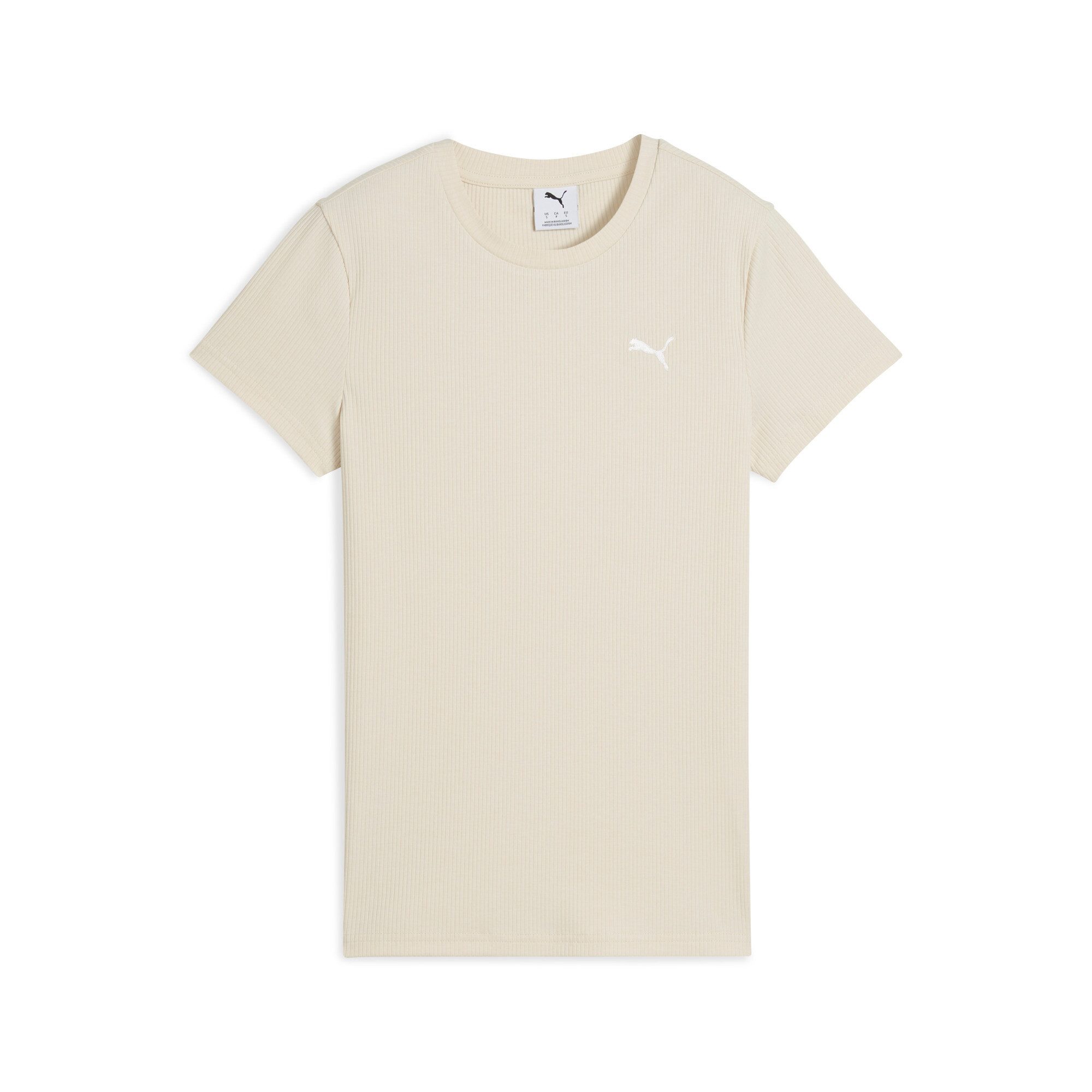 PUMA T-shirt ESS ELEVATED RIB TEE dames tops maat S wit