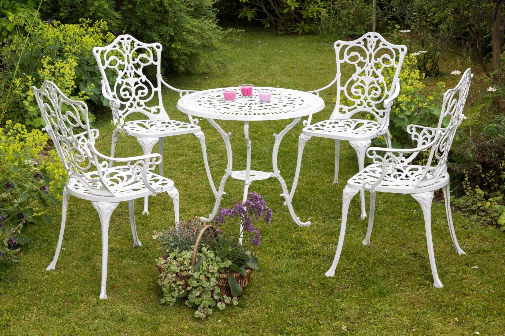 MERXX Tuinstoel Lugano Aluminium, wit (1 stuk)