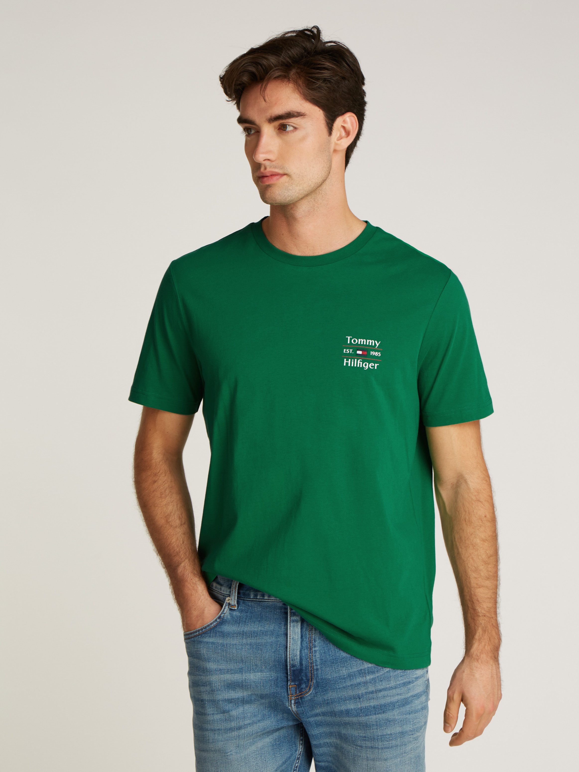 Tommy Hilfiger Shirt met ronde hals HILFIGER STACK TEE