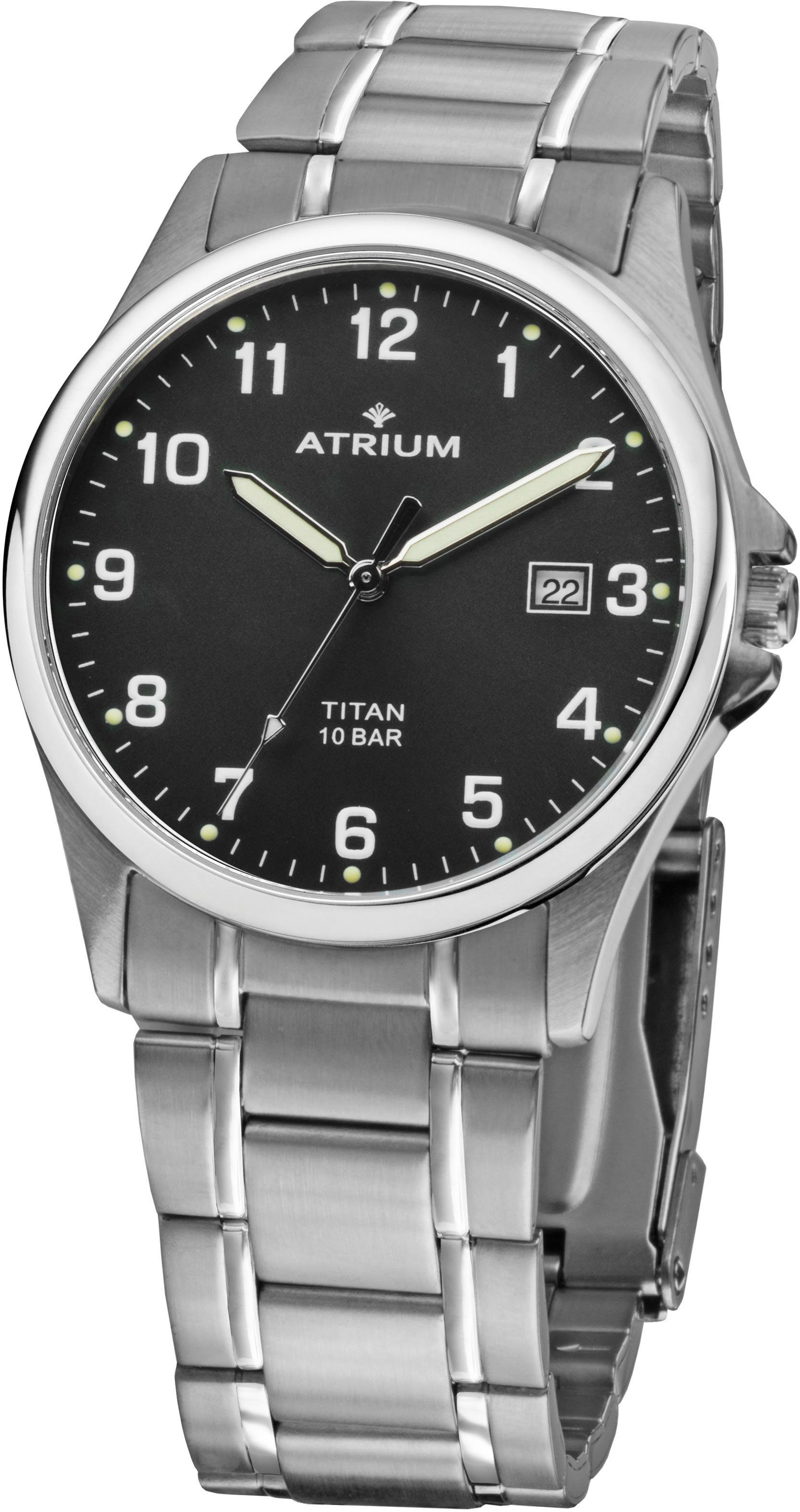 Atrium Kwartshorloge heren horloges zilver(kleur)