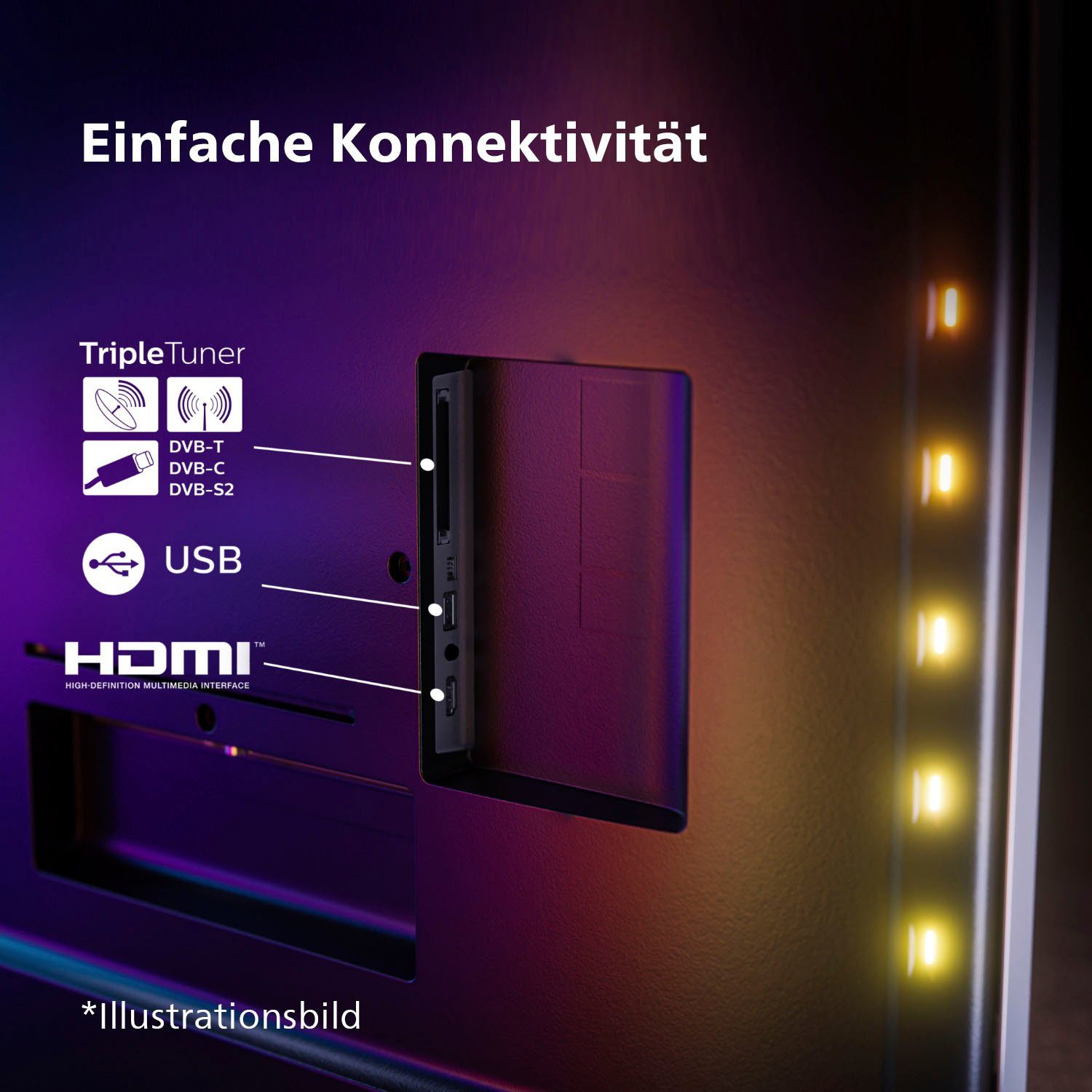 Philips OLED-TV 65OLED708/12, 164 cm / 65", 4K Ultra HD, Android TV - Google TV - Smart TV