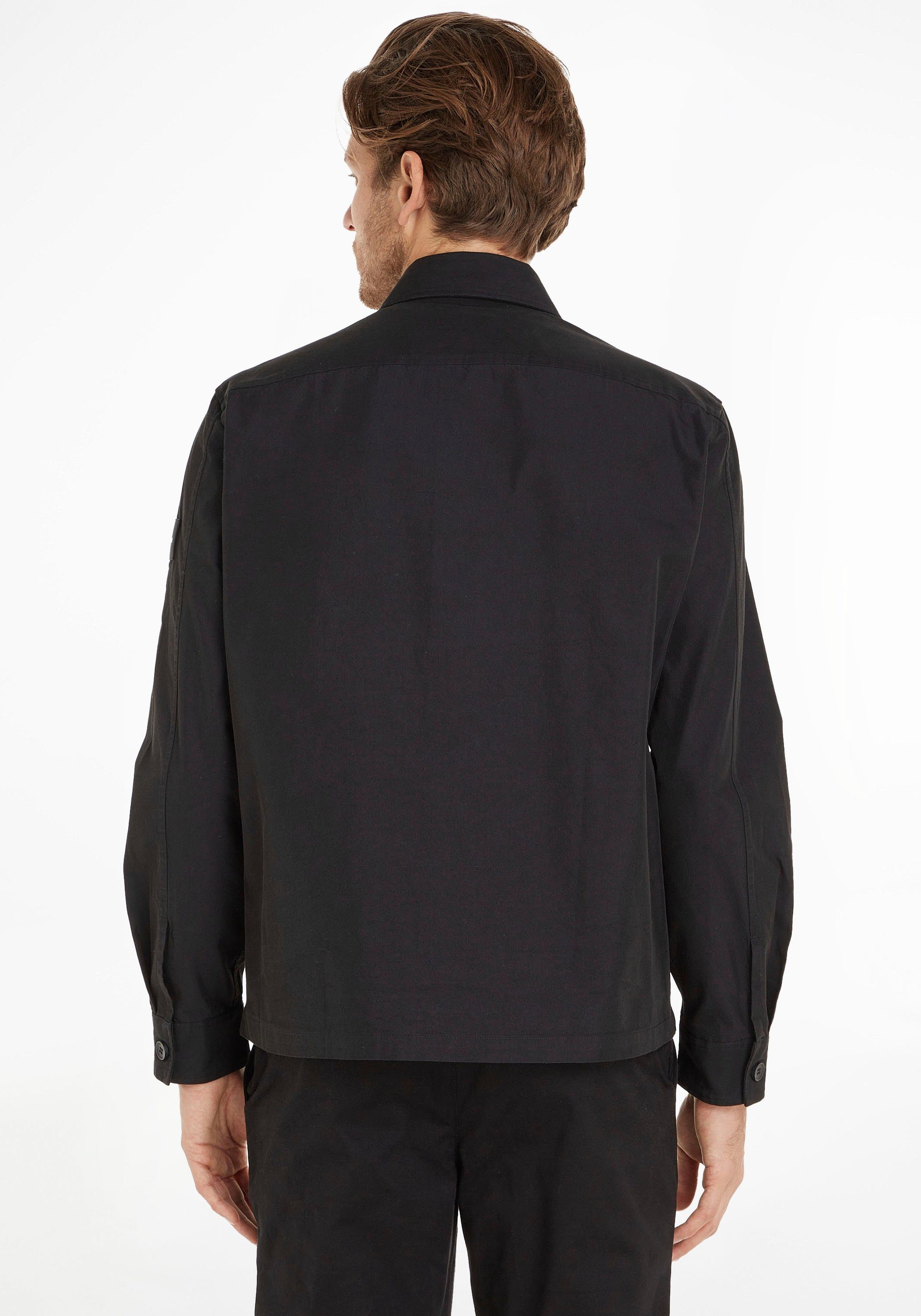 Calvin Klein Overhemd met lange mouwen COTTON NYLON OVERSHIRT met opgestikte borstzakken