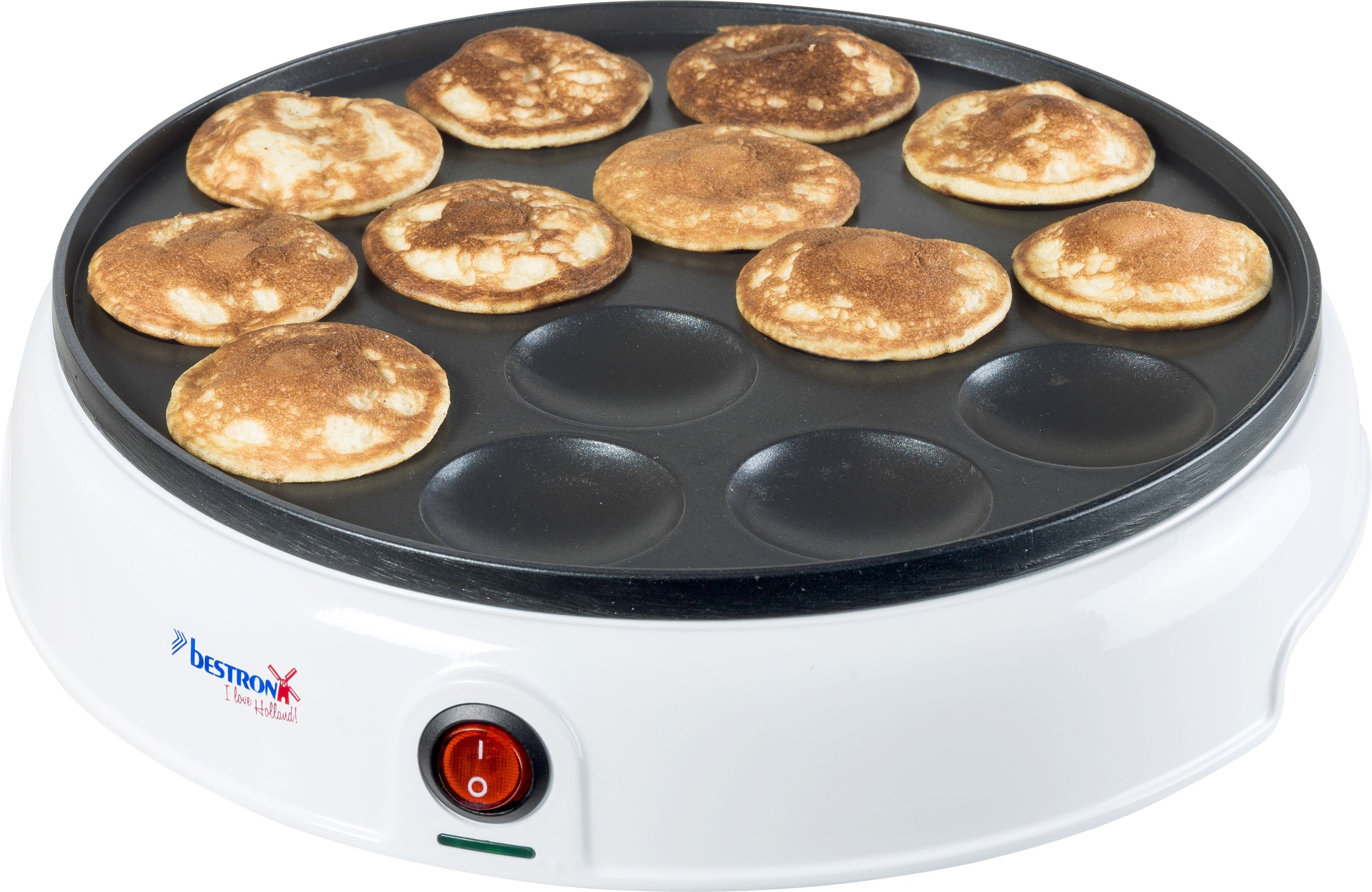 bestron Poffertjes-maker APFM700W Sweet Dreams in retrodesign, mini-pannenkoekenautomaat, met...