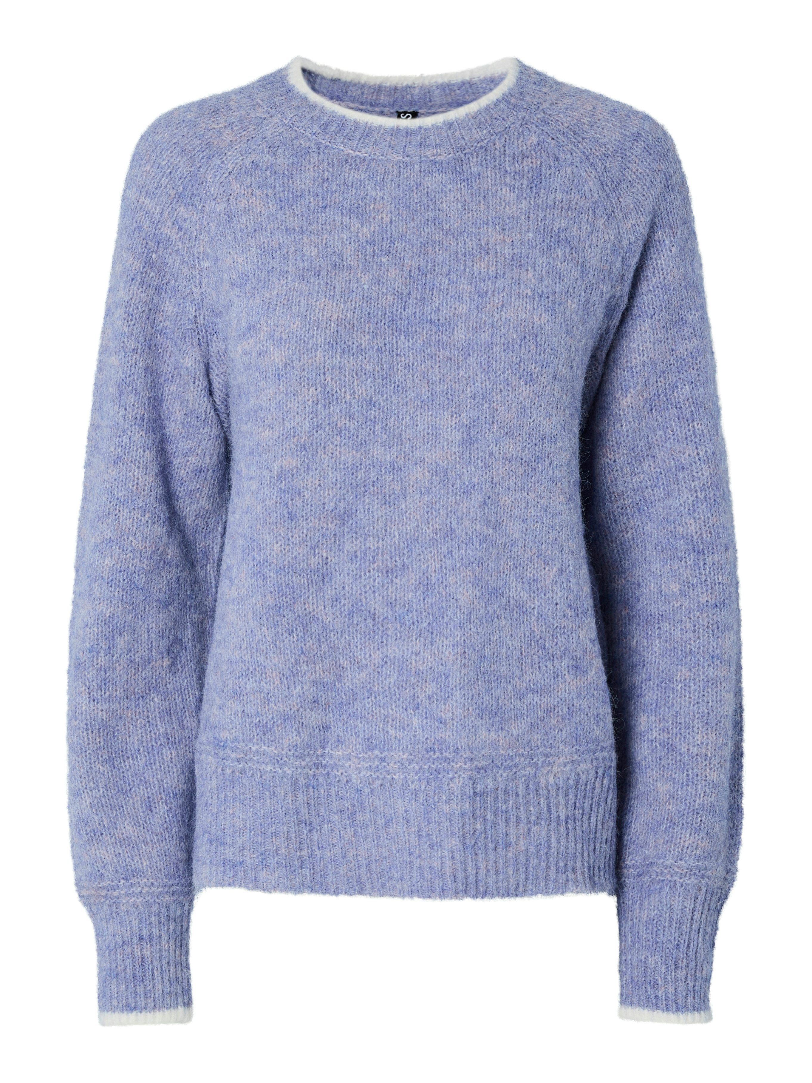 pieces Gebreide trui PCIVY LS O-NECK CONTRAST KNIT NOOS BC