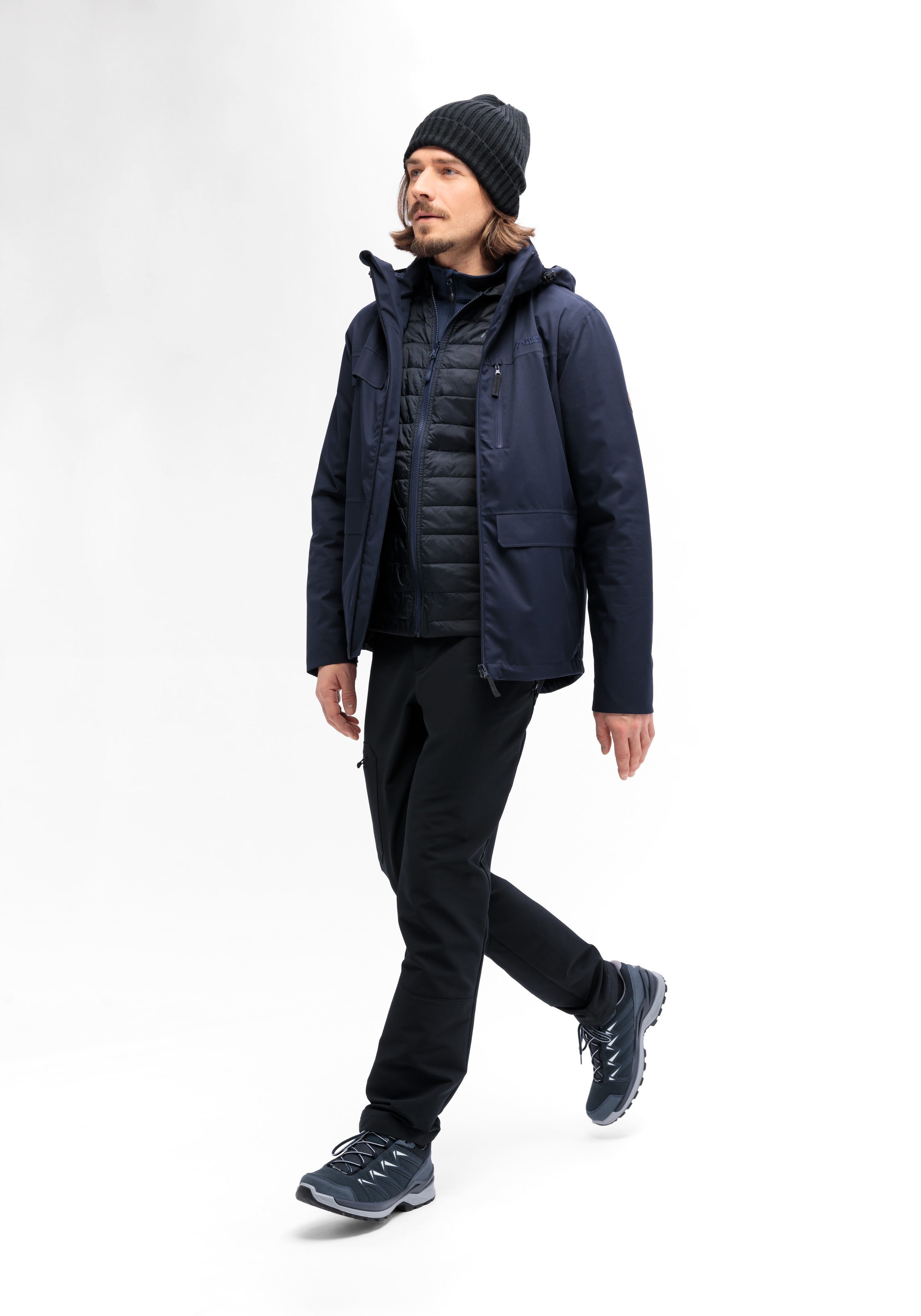 Maier Sports Functioneel jack WOUT Heren outdoor-jack, wind/waterdicht, 2 ritszakken en capuchon