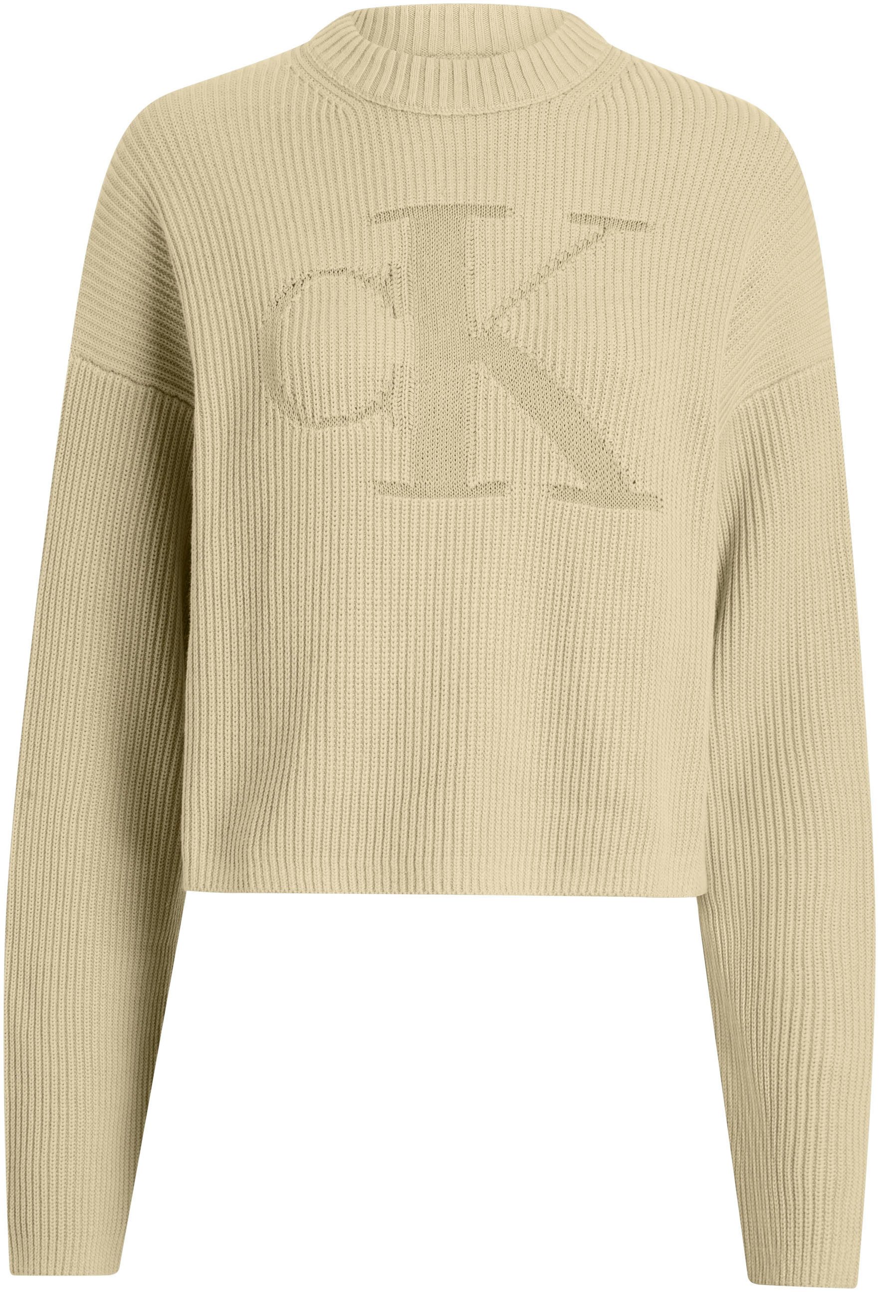 Calvin Klein Trui met staande kraag LOGO INTARSIA REGULAR SWEATER
