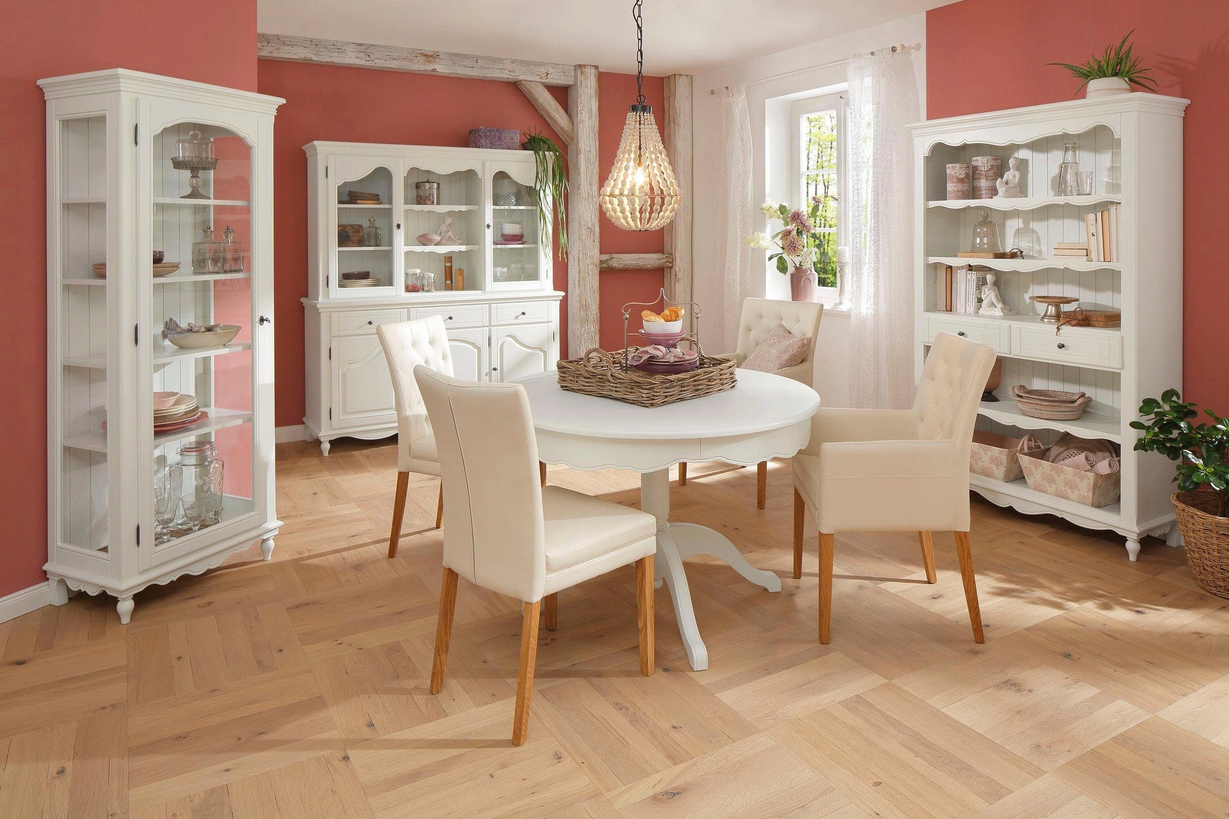 Home affaire Stoel met 4 poten Colorado Poten van beuken, wengékleurig gelakt, in set van 2, 4 of 6