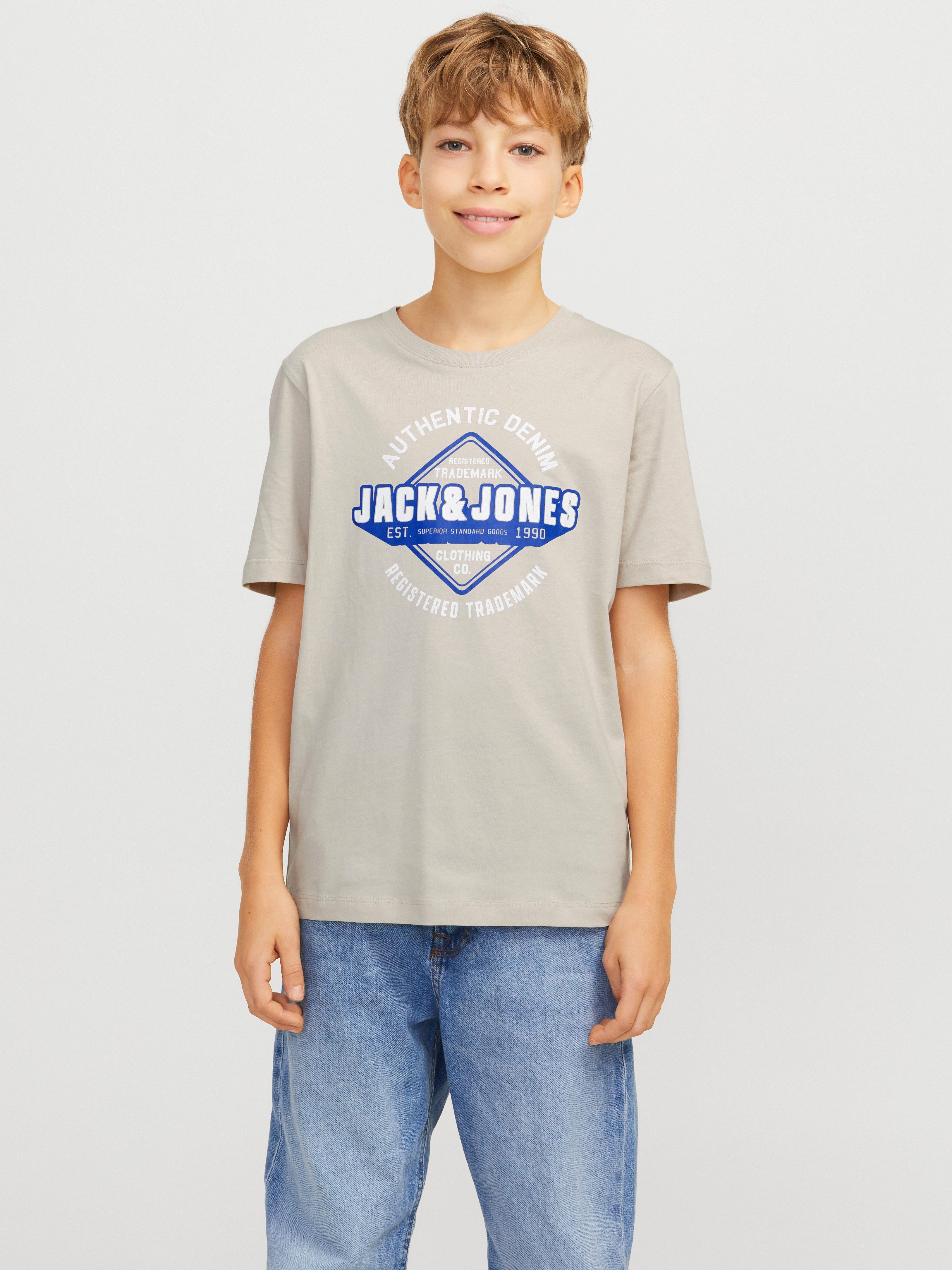 Jack & Jones Junior Shirt met ronde hals JJELOGO TEE SS O-NECK 2 COL S NOOS JNR