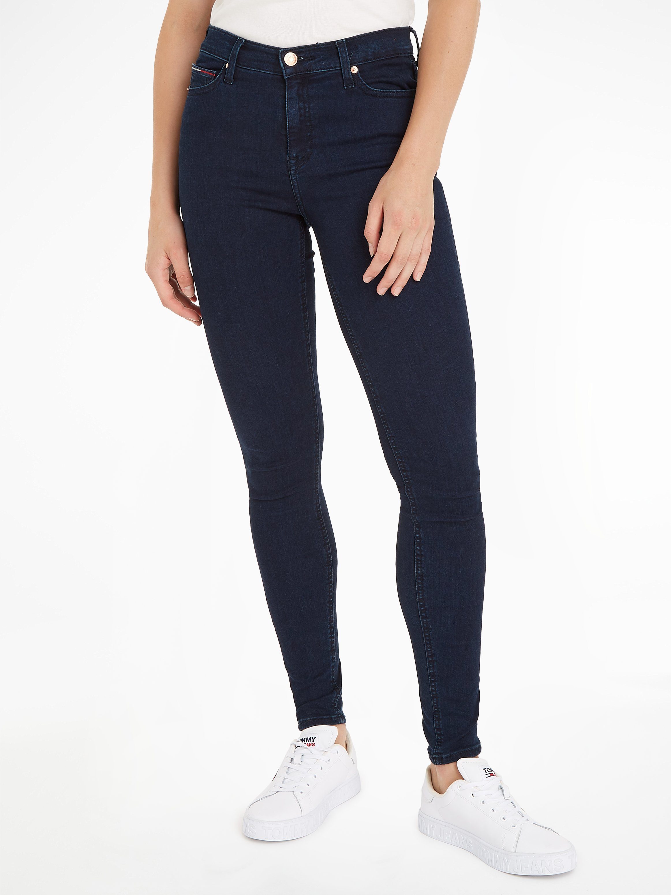 TOMMY JEANS Skinny fit jeans Nora Mid Rise Skinny Fit met tommy jeans-logobadge & borduursels