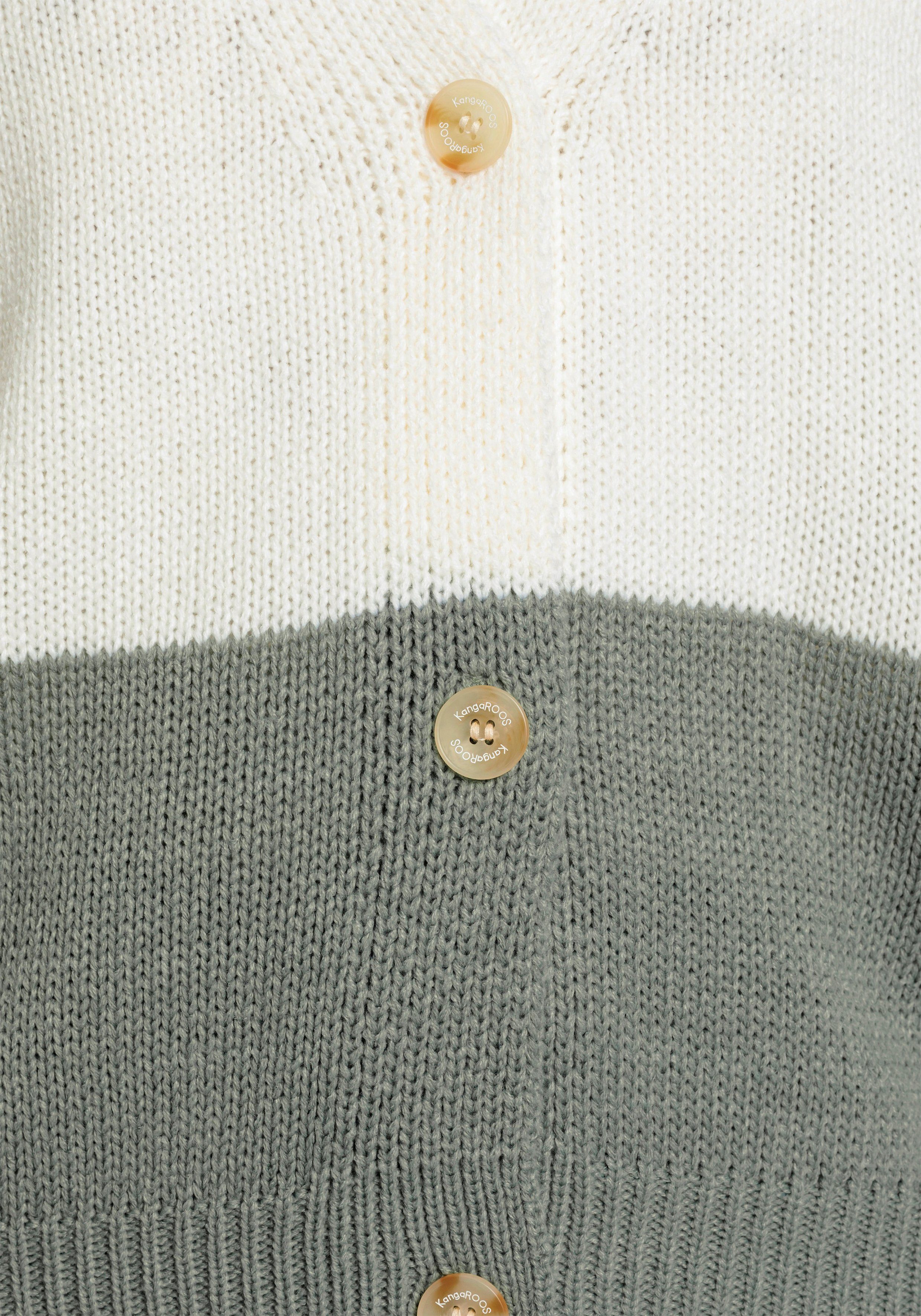 KangaROOS Cardigan met modieuze streep-ontwerp