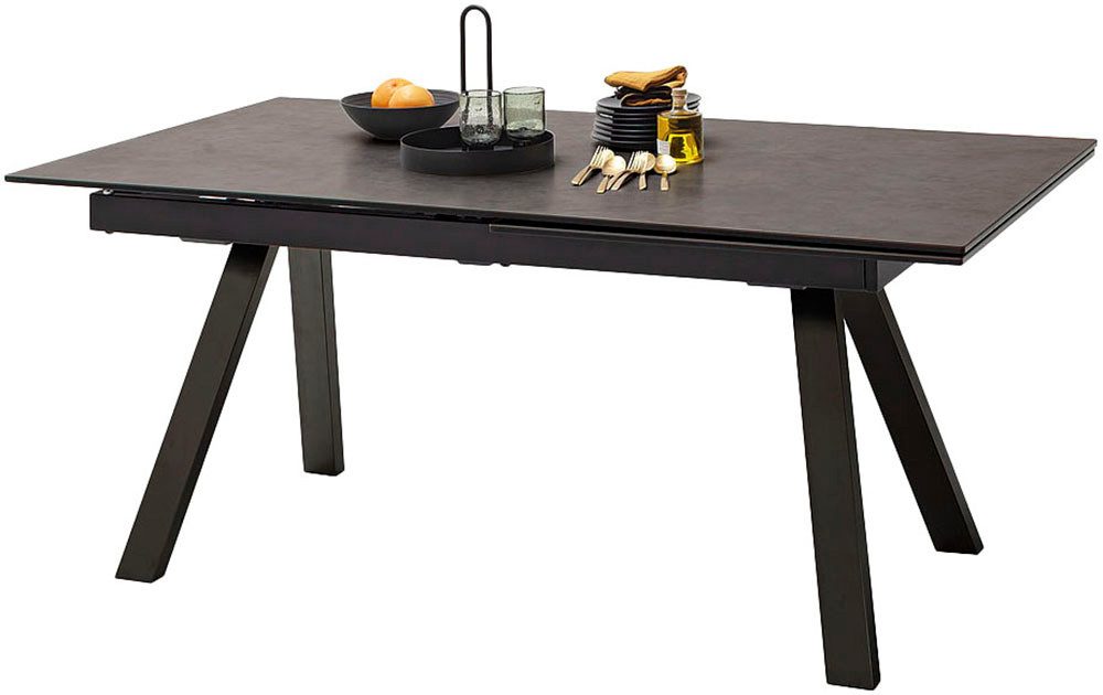 MCA furniture Eettafel TOBAGO uitschuiftafel 180-260 cm Keramiek, metaal, uitschuifbaar, tafelblad 13 mm