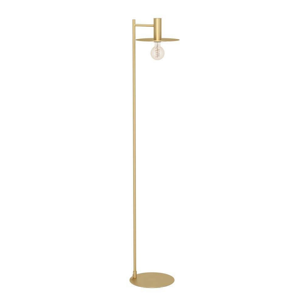 EGLO Staande lamp ESCANDELL Vloerlamp, metaal in geborsteld messing, lamp met E27, 156 cm (1 stuk)