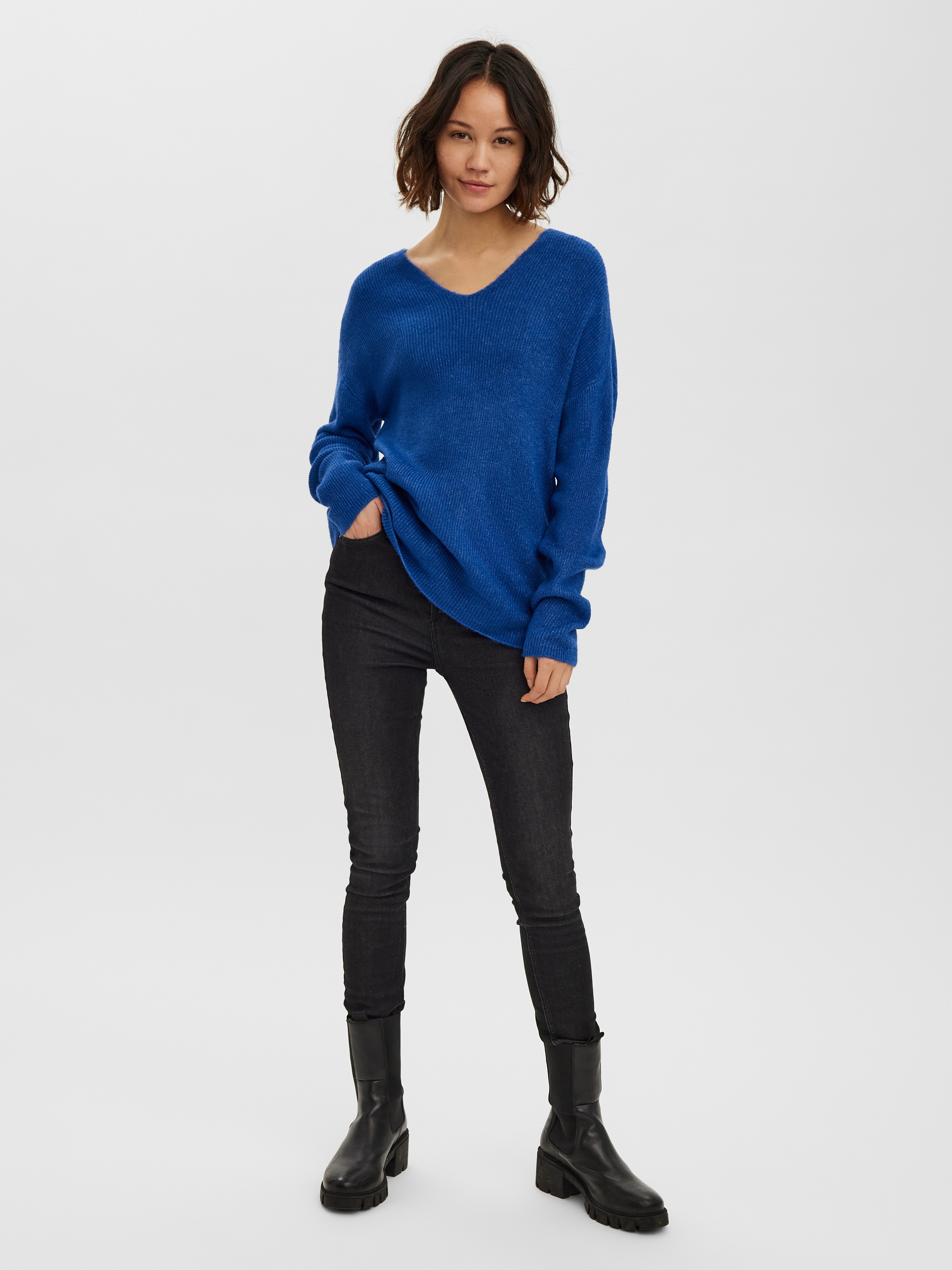 Vero Moda Trui met V-hals VMCREWLEFILE LS V-NECK BLOUSE NOOS