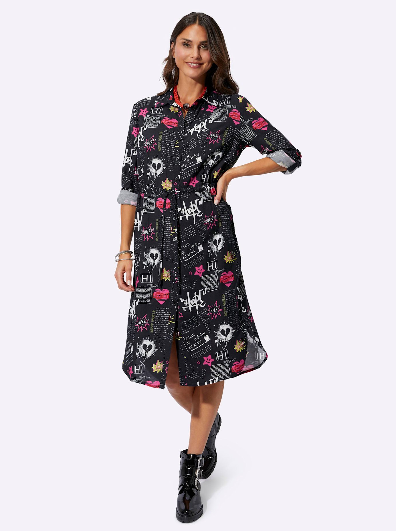Classic Inspirationen Jurk met overhemdkraag Jurk